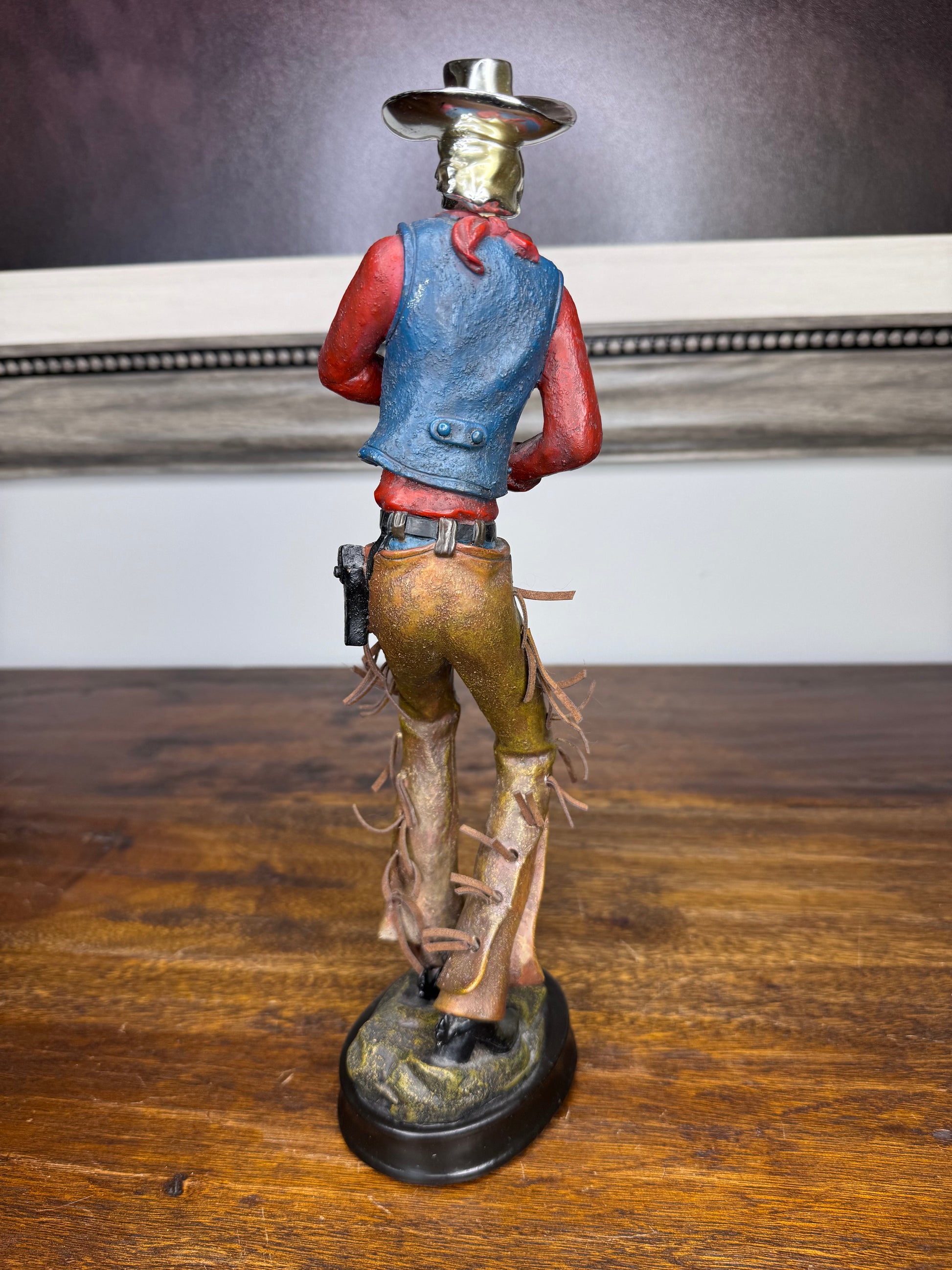 Unique Mixed Media Western Cowboy Figurines Set of 2 * READ FULL DESCRIPTION*
