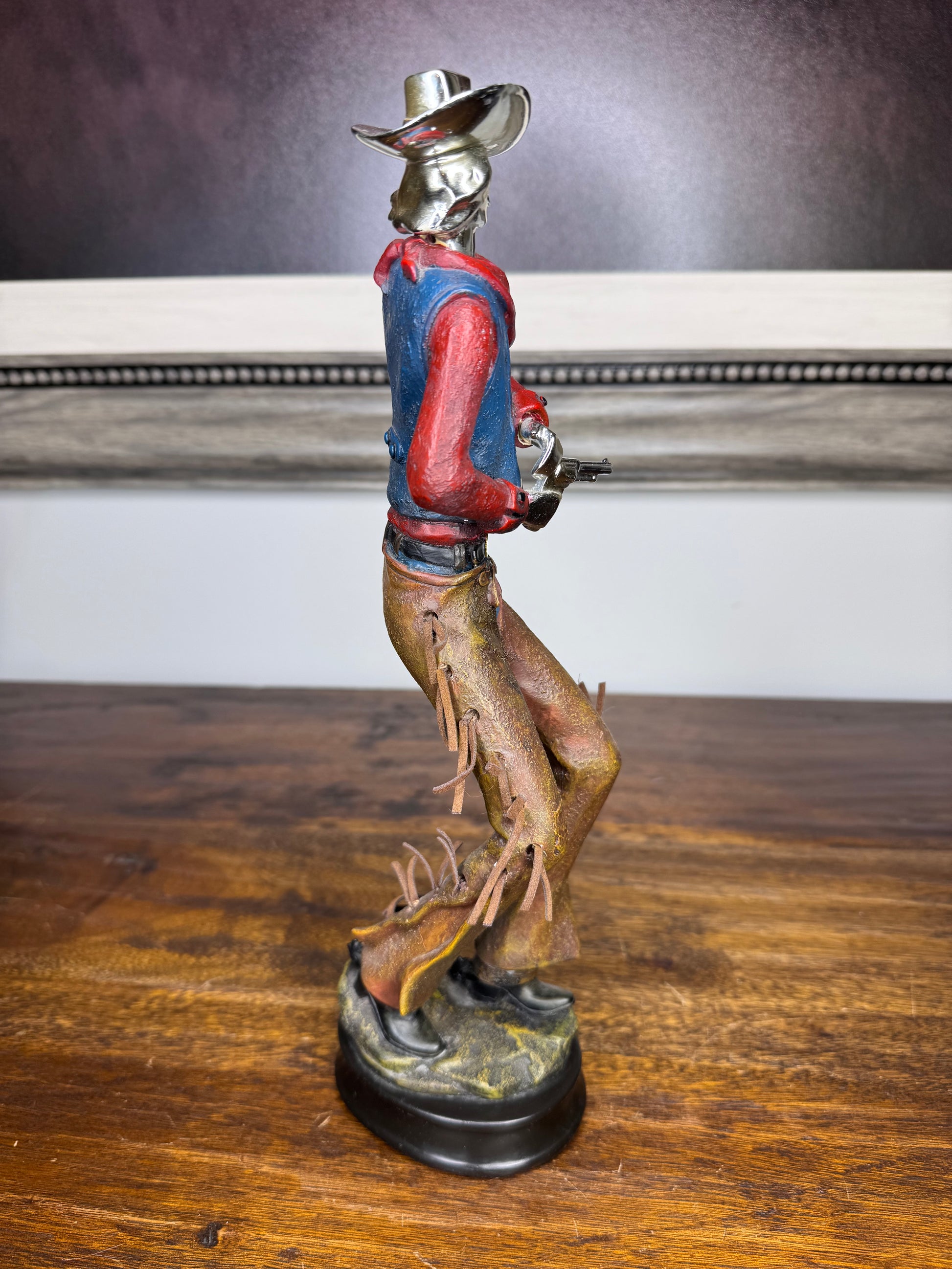 Unique Mixed Media Western Cowboy Figurines Set of 2 * READ FULL DESCRIPTION*