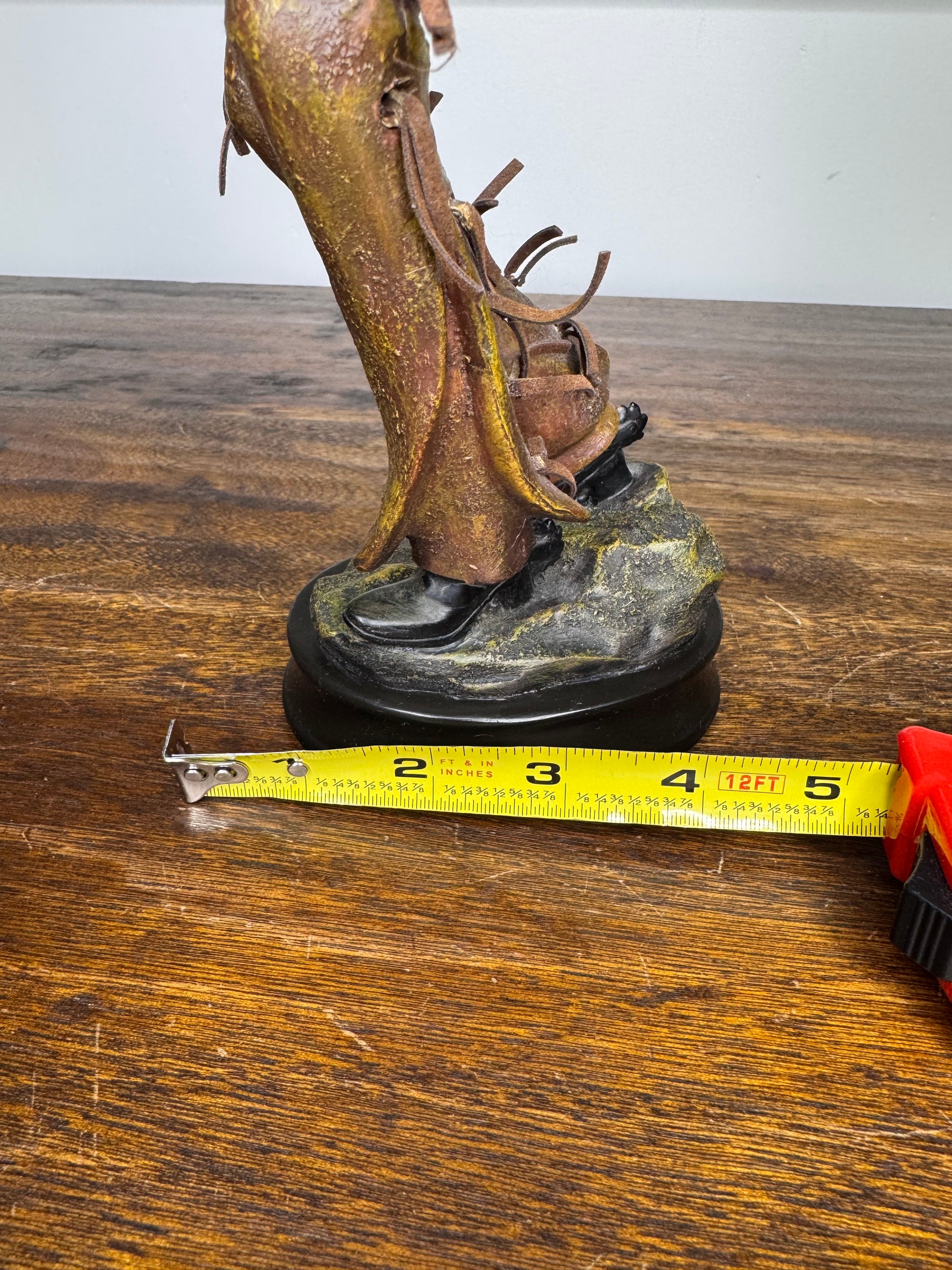 Unique Mixed Media Western Cowboy Figurines Set of 2 * READ FULL DESCRIPTION*