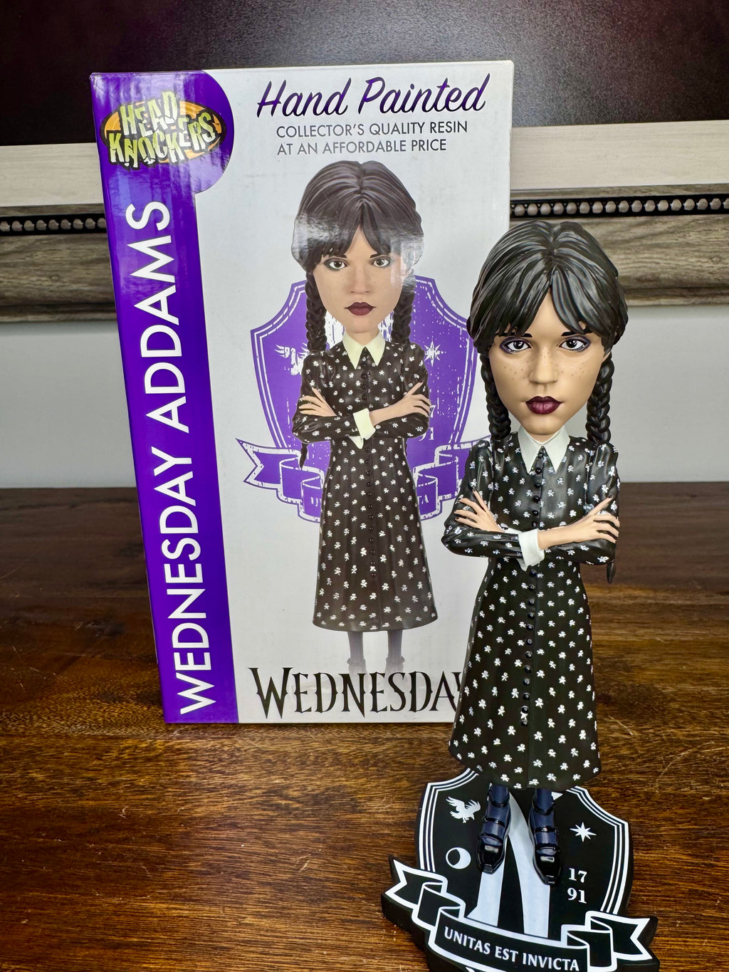 NIB Wednesday Addams Head Knocker Figurine