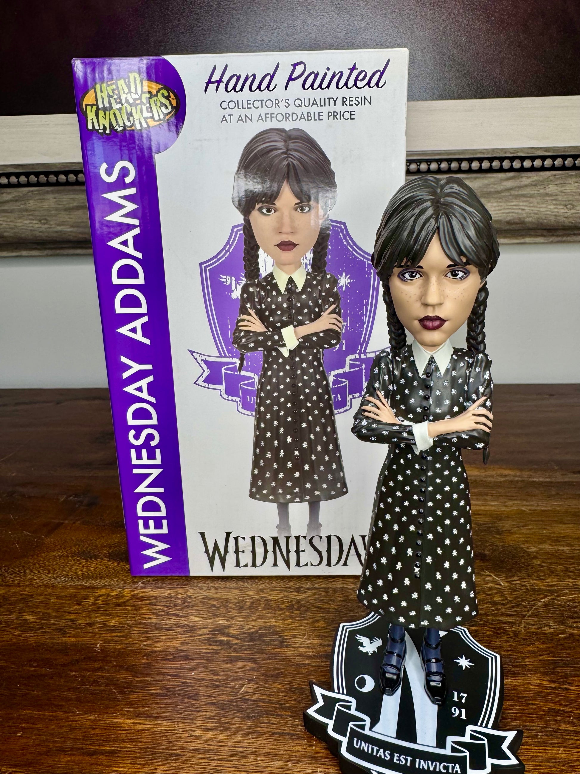 NIB Wednesday Addams Head Knocker Figurine