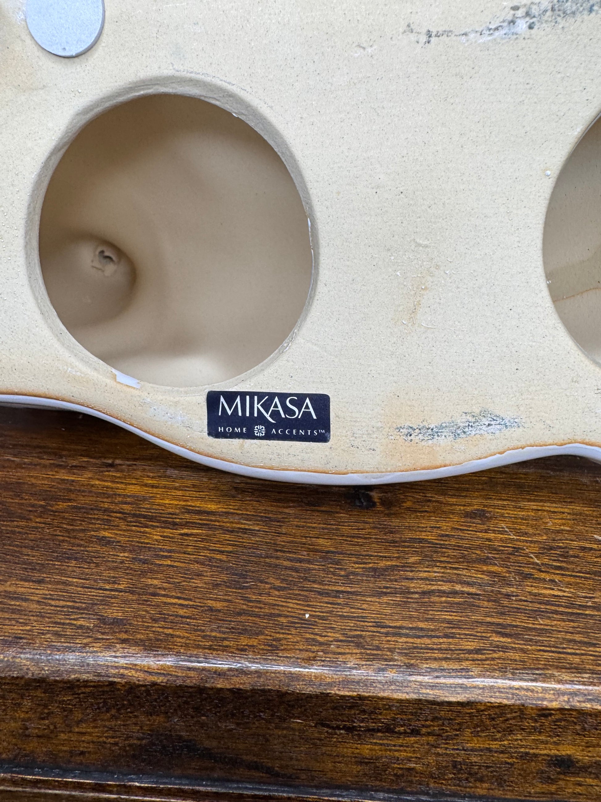 Large Vintage Mikasa Blue and White Ceramic Deer