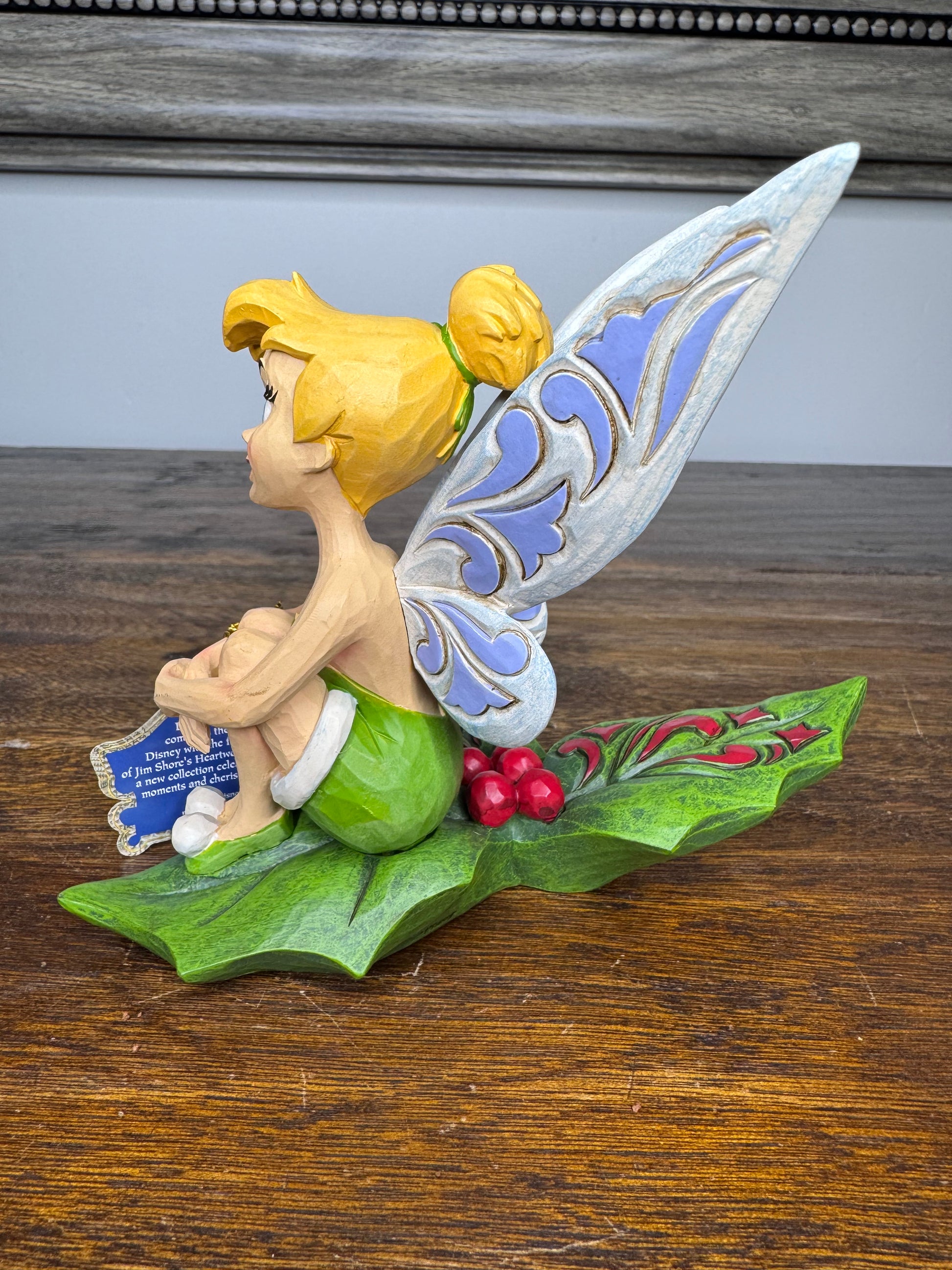 NIB Disney Traditions Tinkerbell  "Happy-Holly Days" Figurine