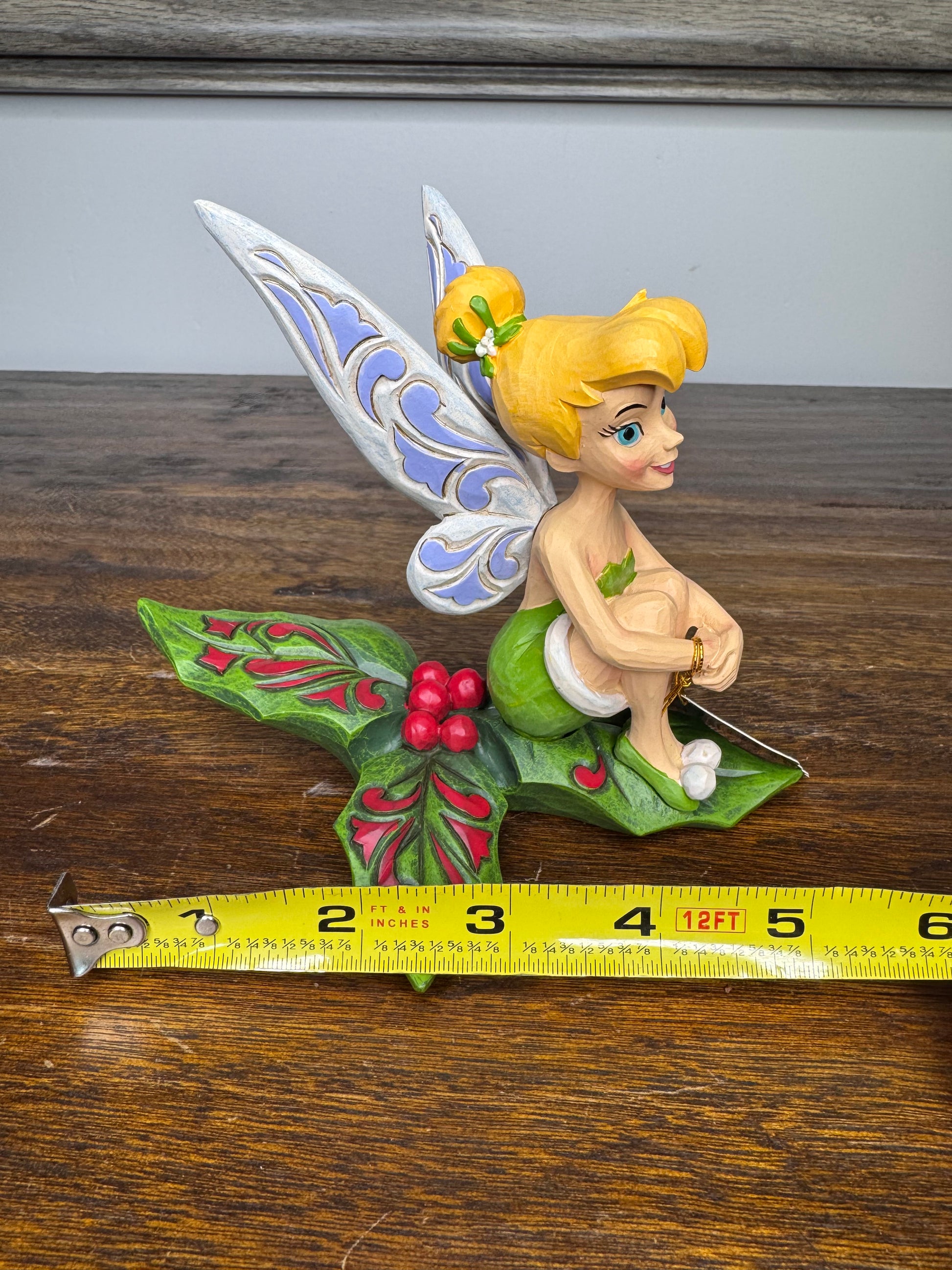 NIB Disney Traditions Tinkerbell  "Happy-Holly Days" Figurine