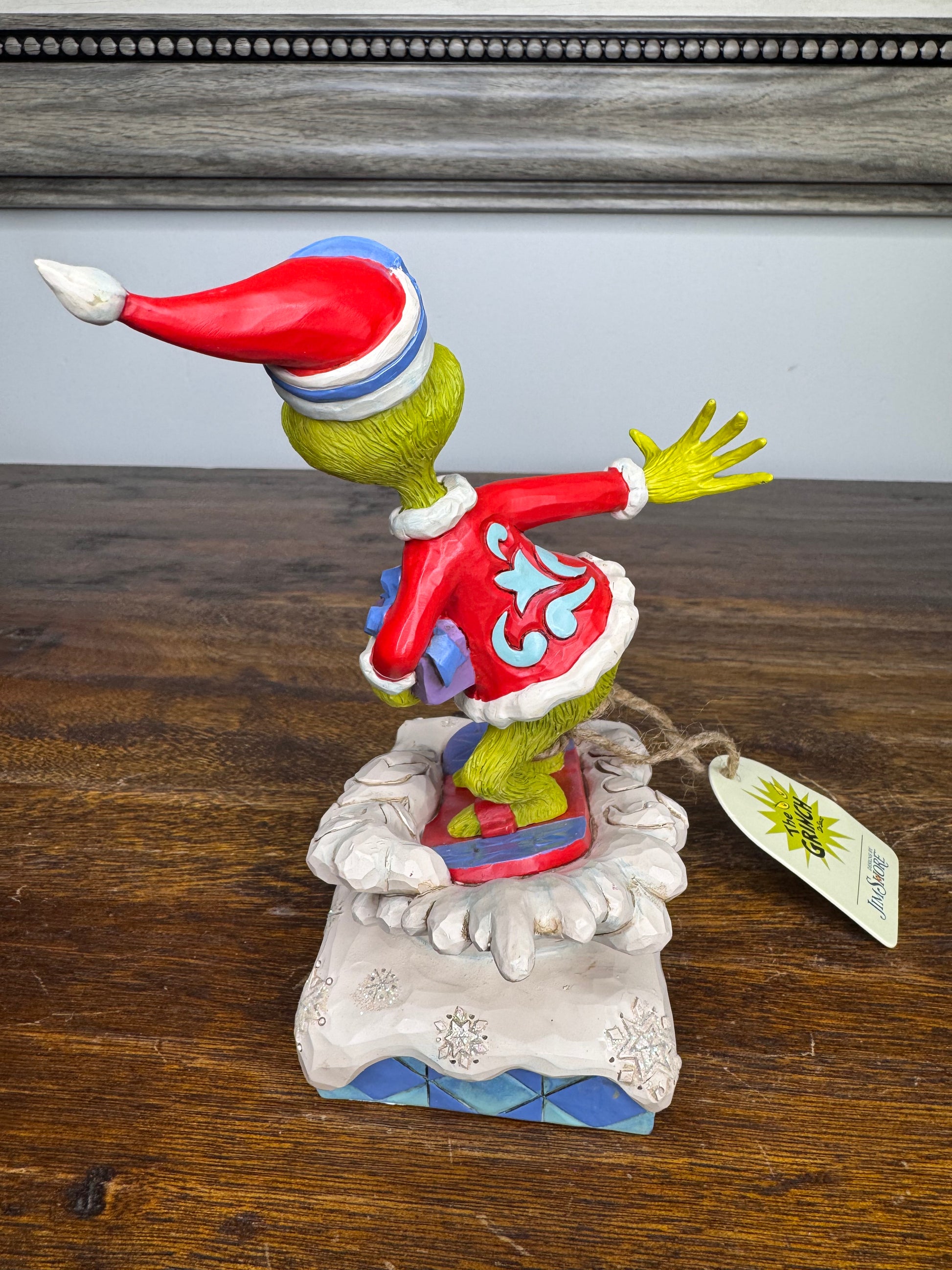 NIB Jim Shore Dr Seuss Snowboarding Grinch Figurine