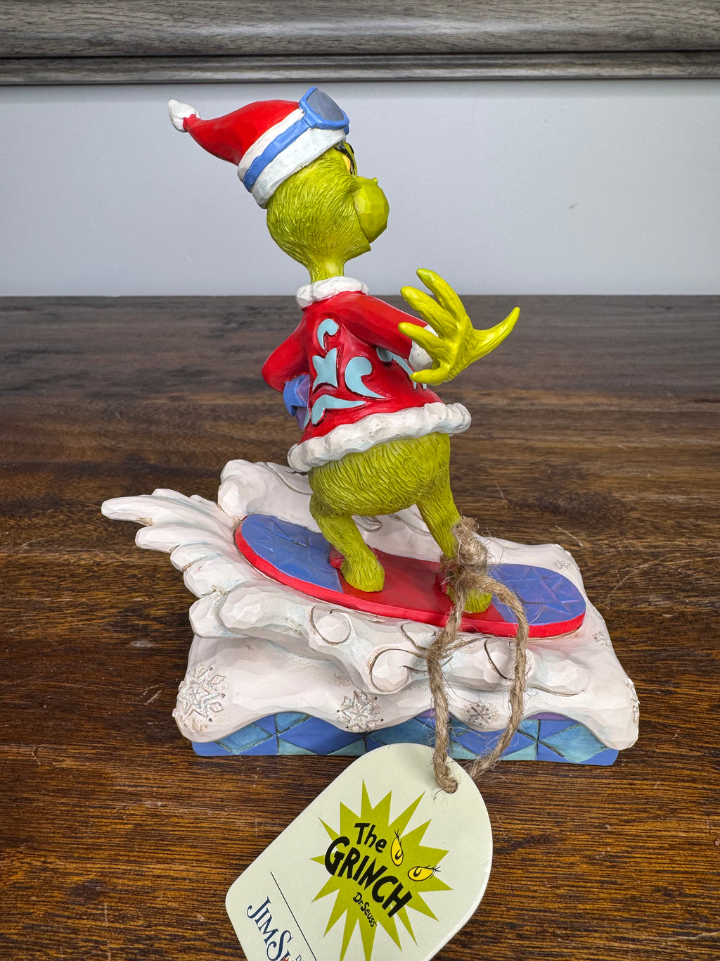 NIB Jim Shore Dr Seuss Snowboarding Grinch Figurine