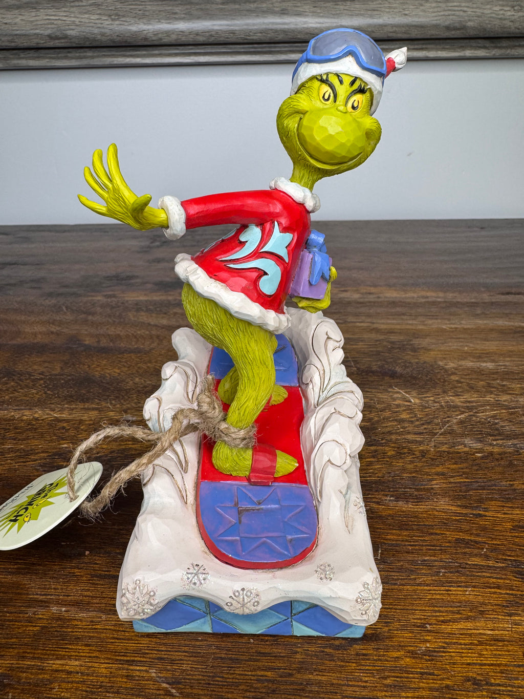 NIB Jim Shore Dr Seuss Snowboarding Grinch Figurine