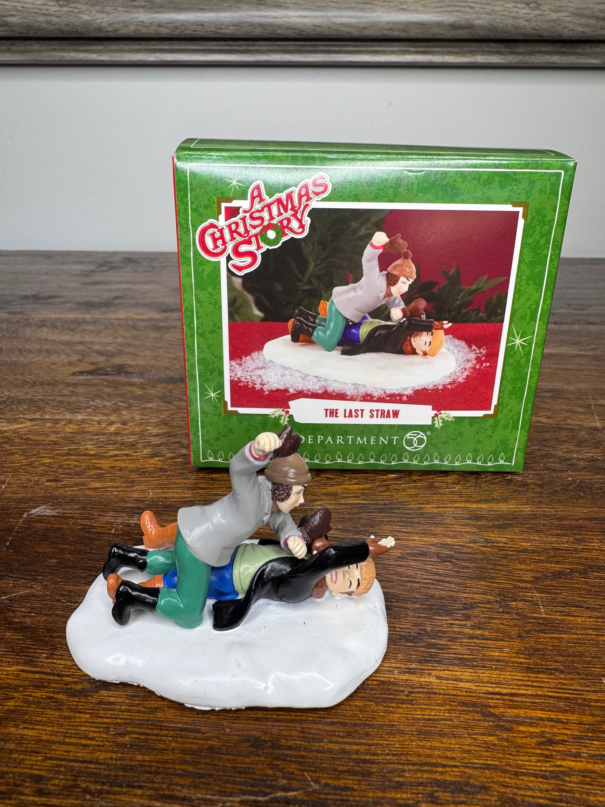 NIB Dept 56 A Christmas Story Village Accessory "The last Straw"