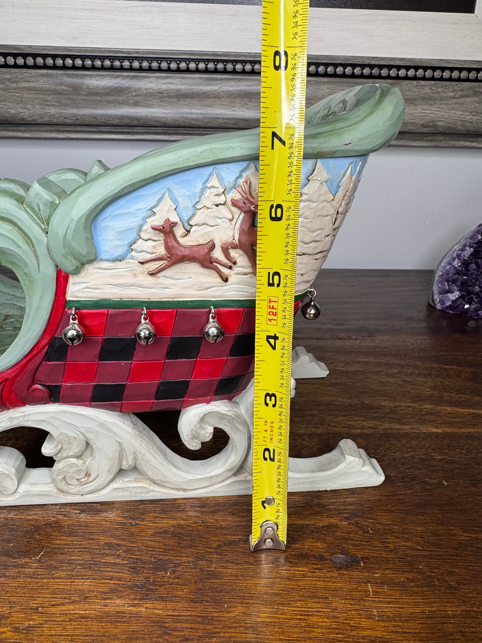 Large NIB Jim Shore Heartwood Creek Highland Glen Sleigh