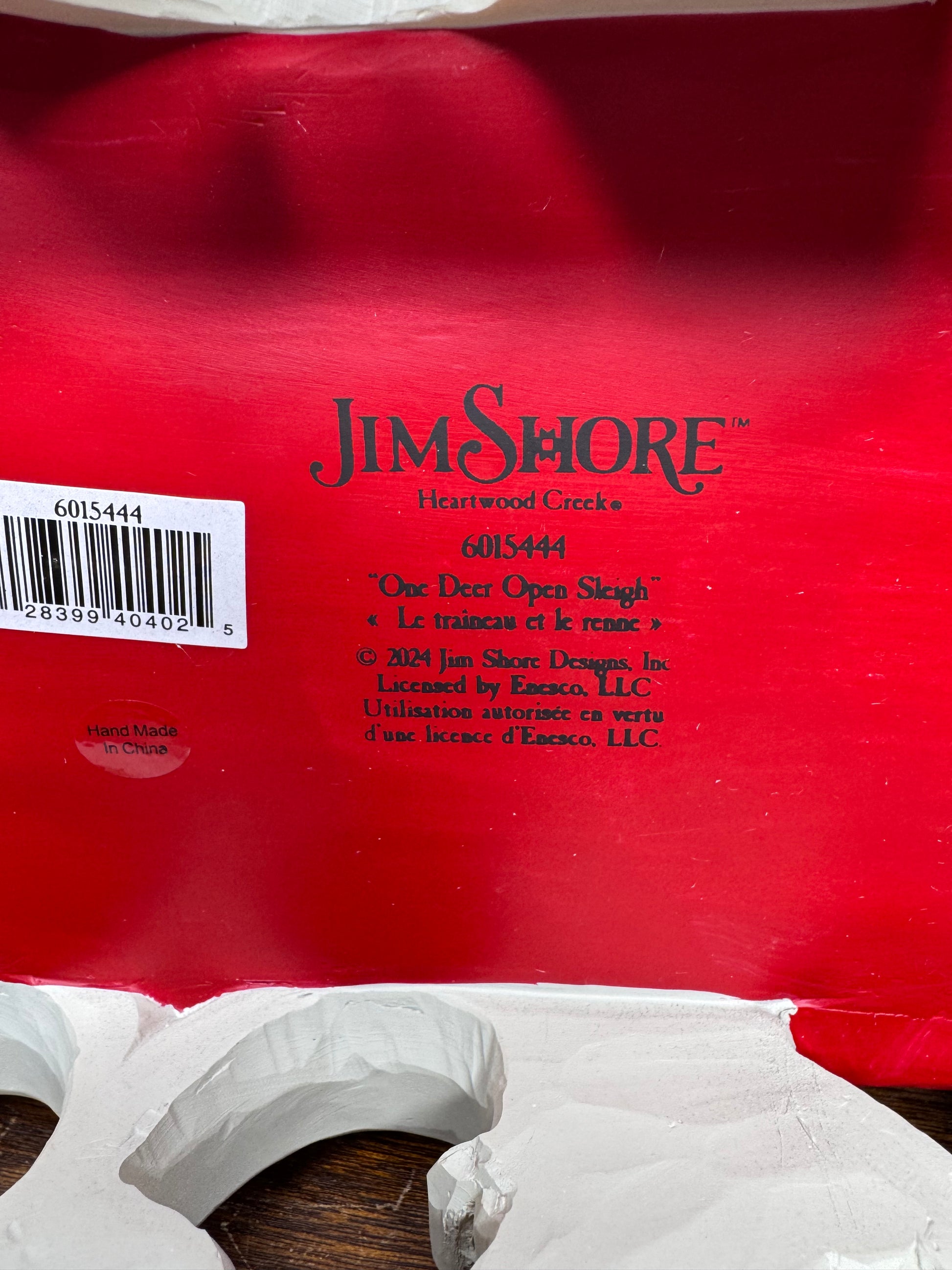 Large NIB Jim Shore Heartwood Creek Highland Glen Sleigh