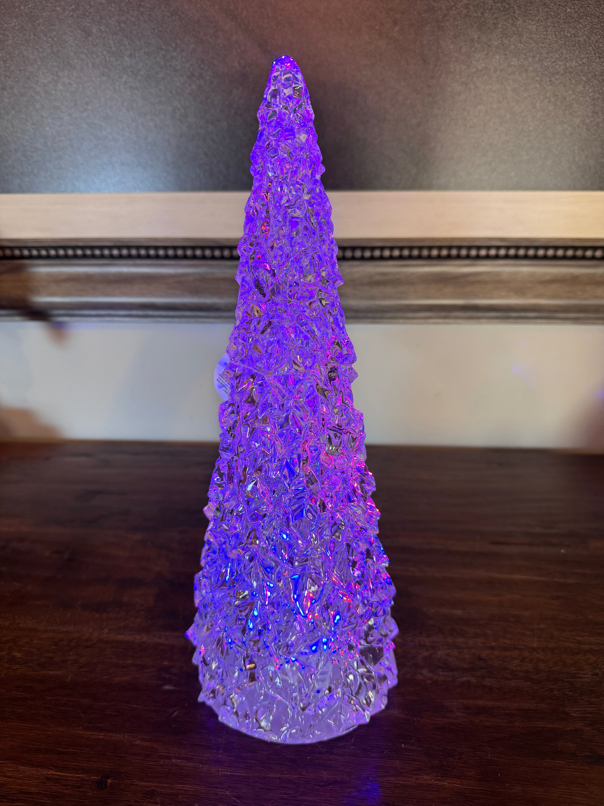 NIB Enesco Facets Light Up Color Changing Tree