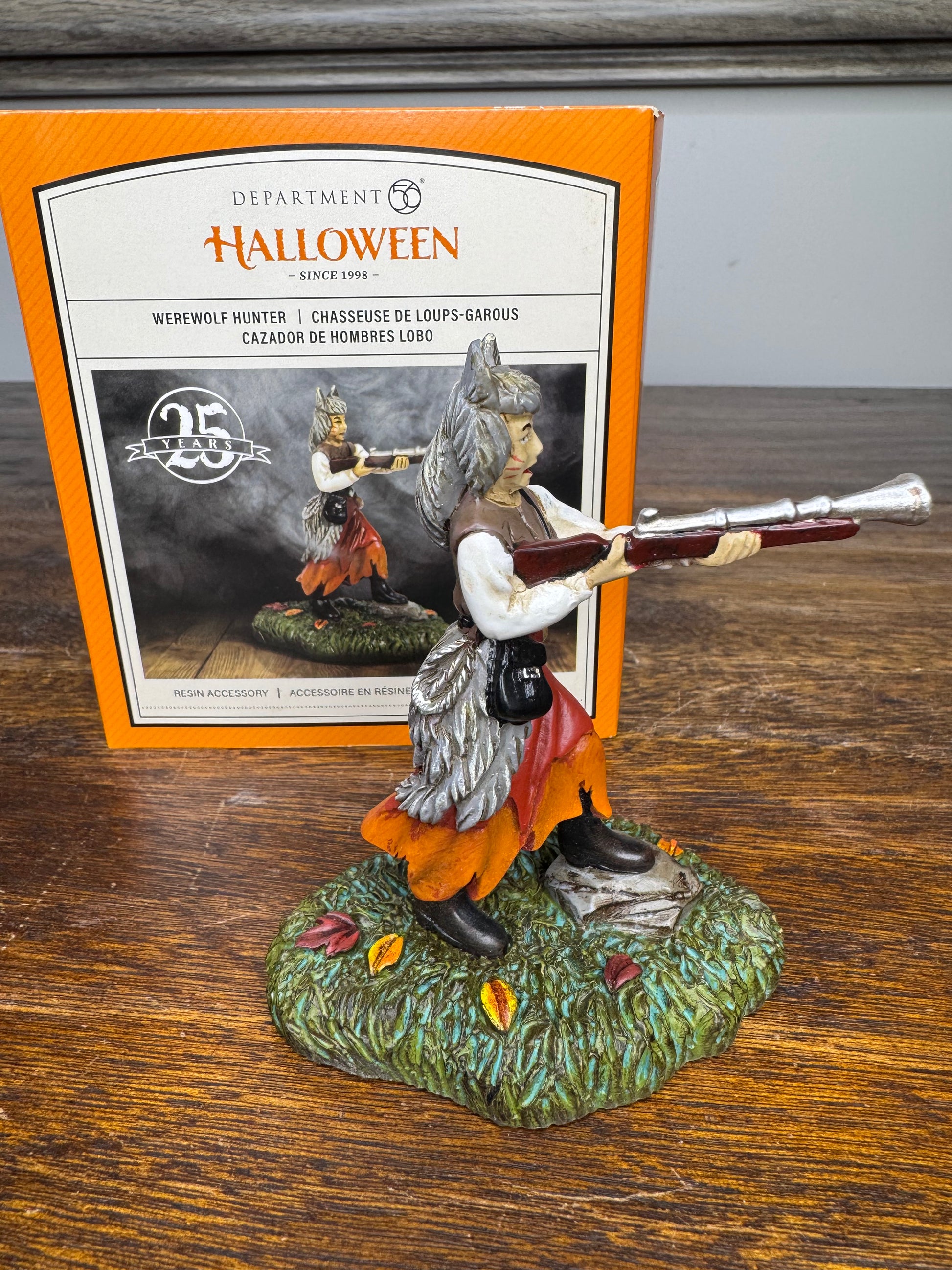 NIB Dept 56 Snow Village Halloween Accessory Werewolf Hunter