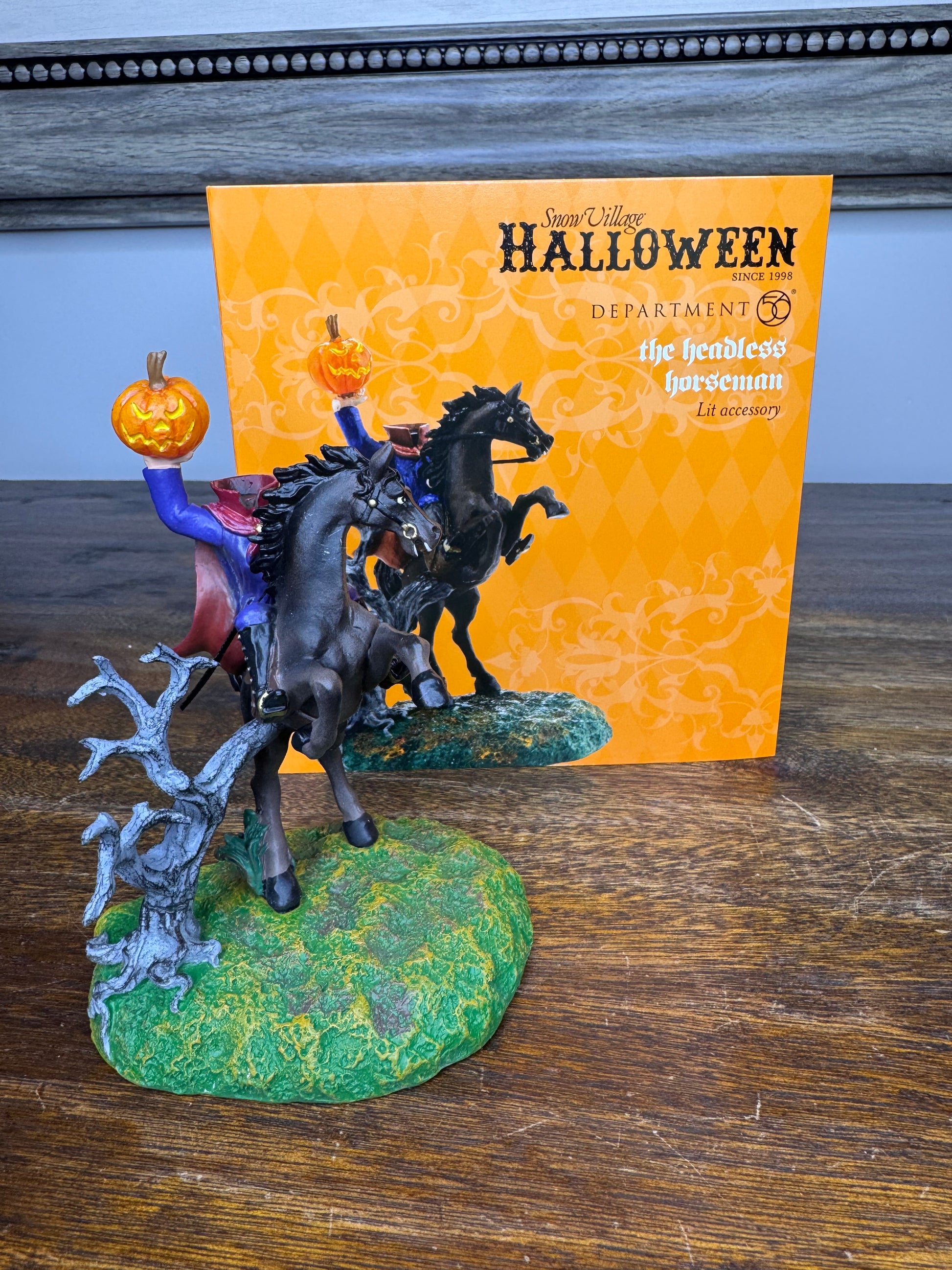 NIB Dept 56 Snow Village Accessory "The Headdless Horseman" Figurine