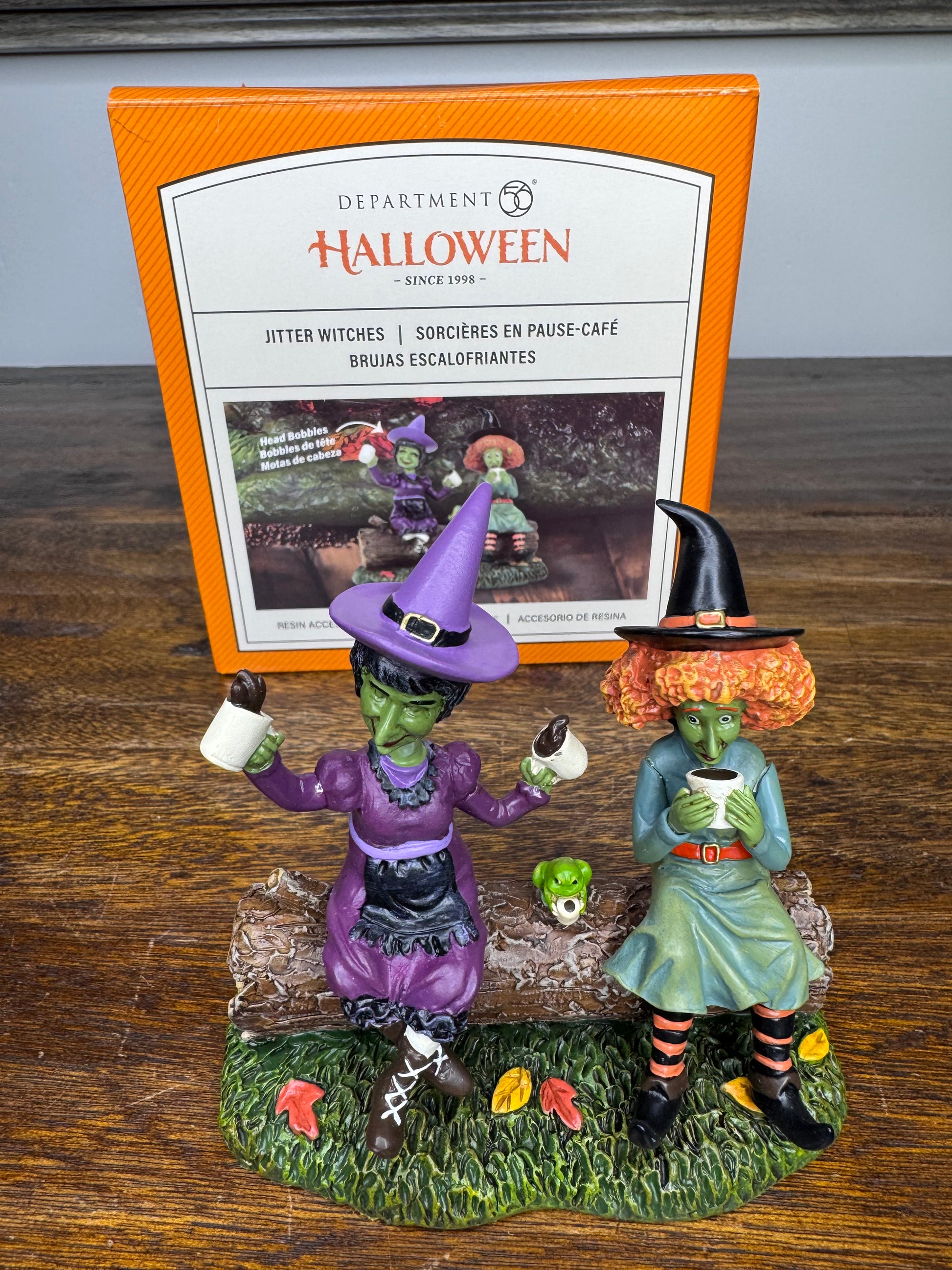 NIB Dept 56 Snow Village Halloween Accessory "Jitter Witches"