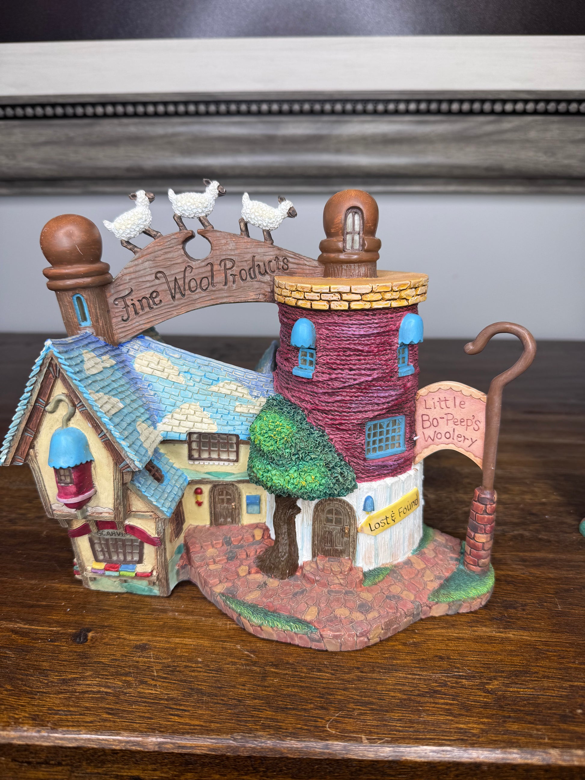 Retired Dept 56 Storybook Village "Little Bo Peep's Woolery" Light Up Building w/Original Box