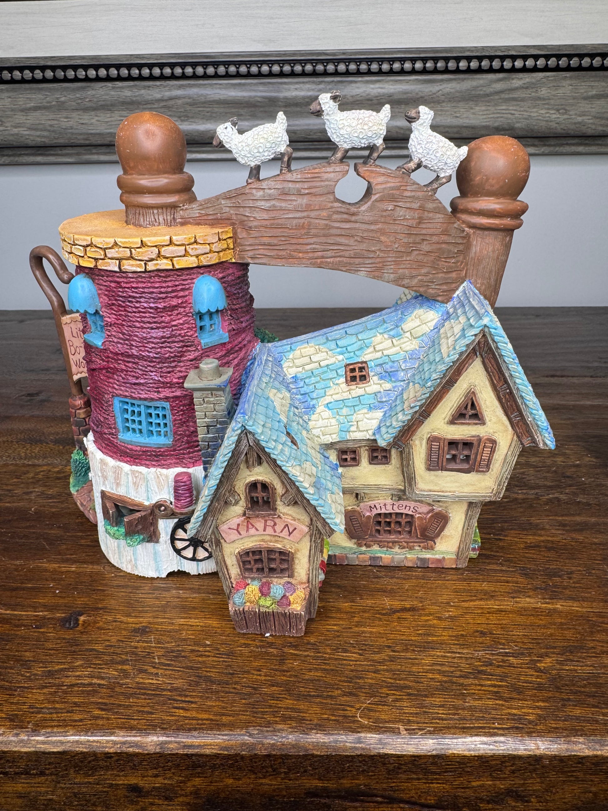 Retired Dept 56 Storybook Village "Little Bo Peep's Woolery" Light Up Building w/Original Box