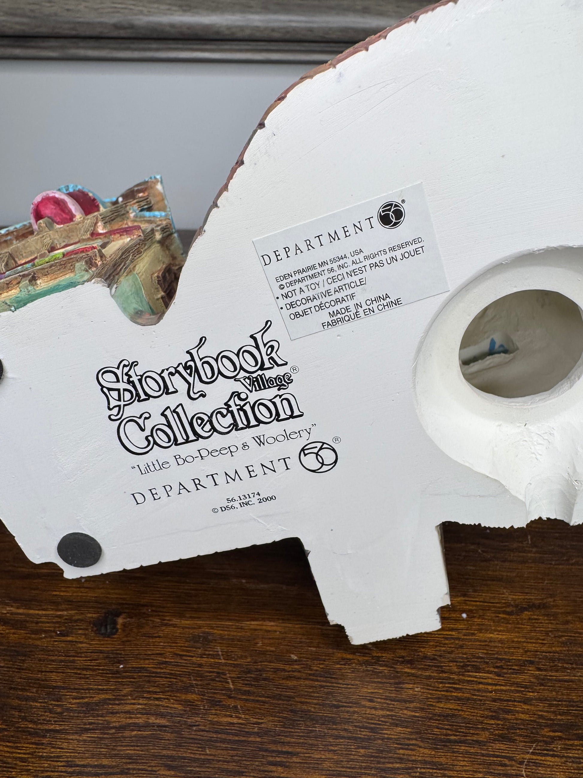 Retired Dept 56 Storybook Village "Little Bo Peep's Woolery" Light Up Building w/Original Box