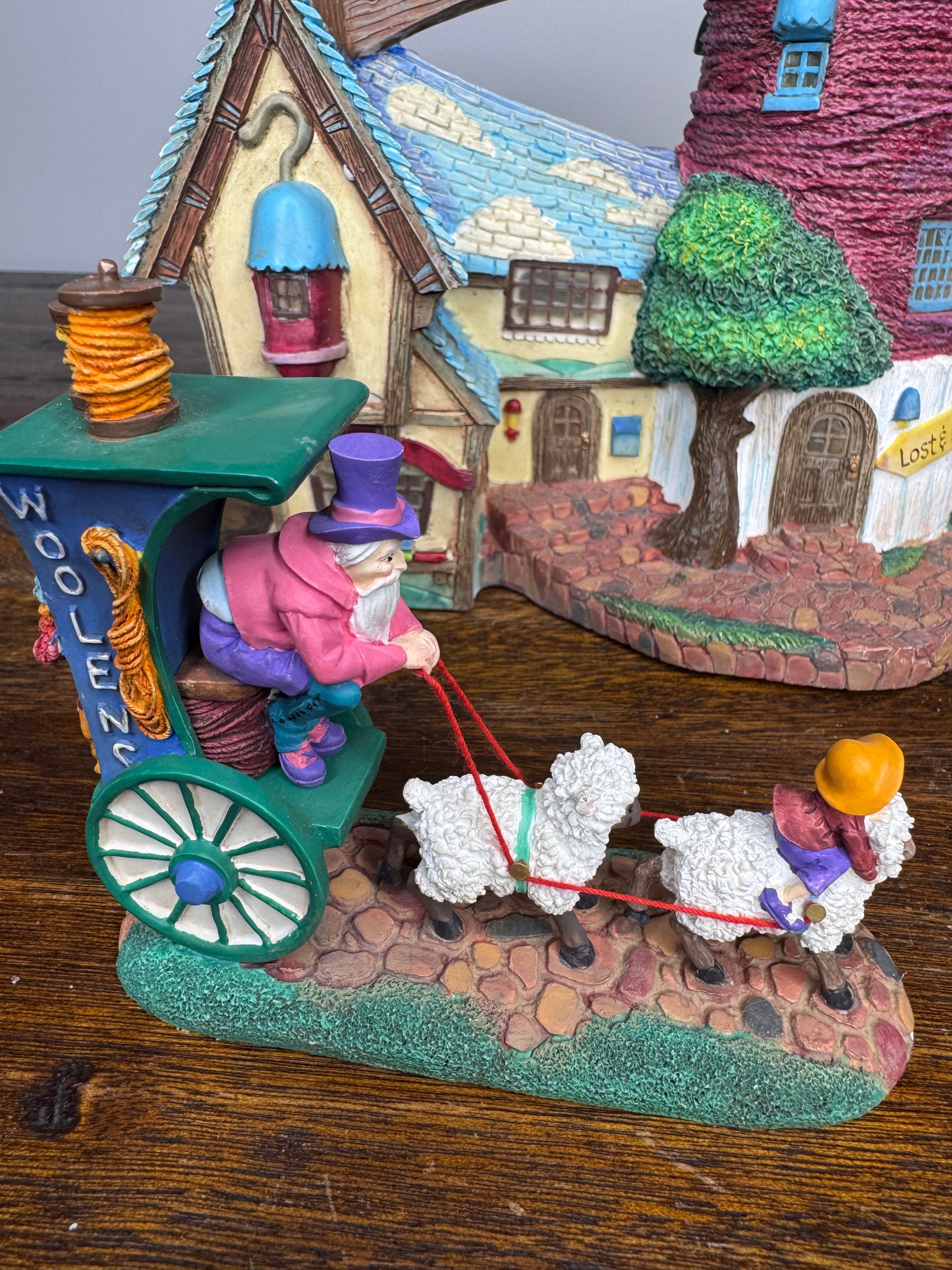 Retired Dept 56 Storybook Village "Little Bo Peep's Woolery" Light Up Building w/Original Box