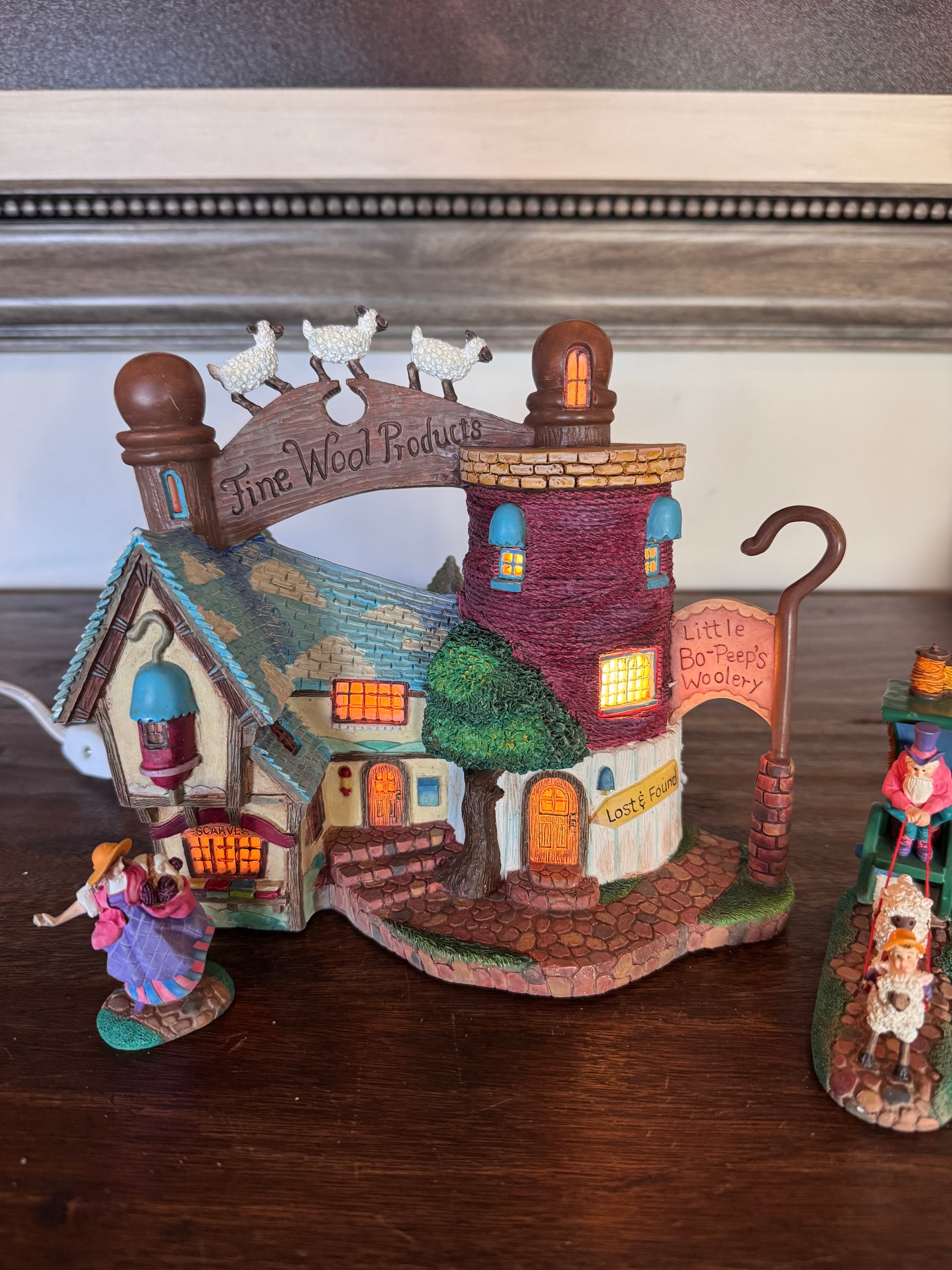 Retired Dept 56 Storybook Village "Little Bo Peep's Woolery" Light Up Building w/Original Box