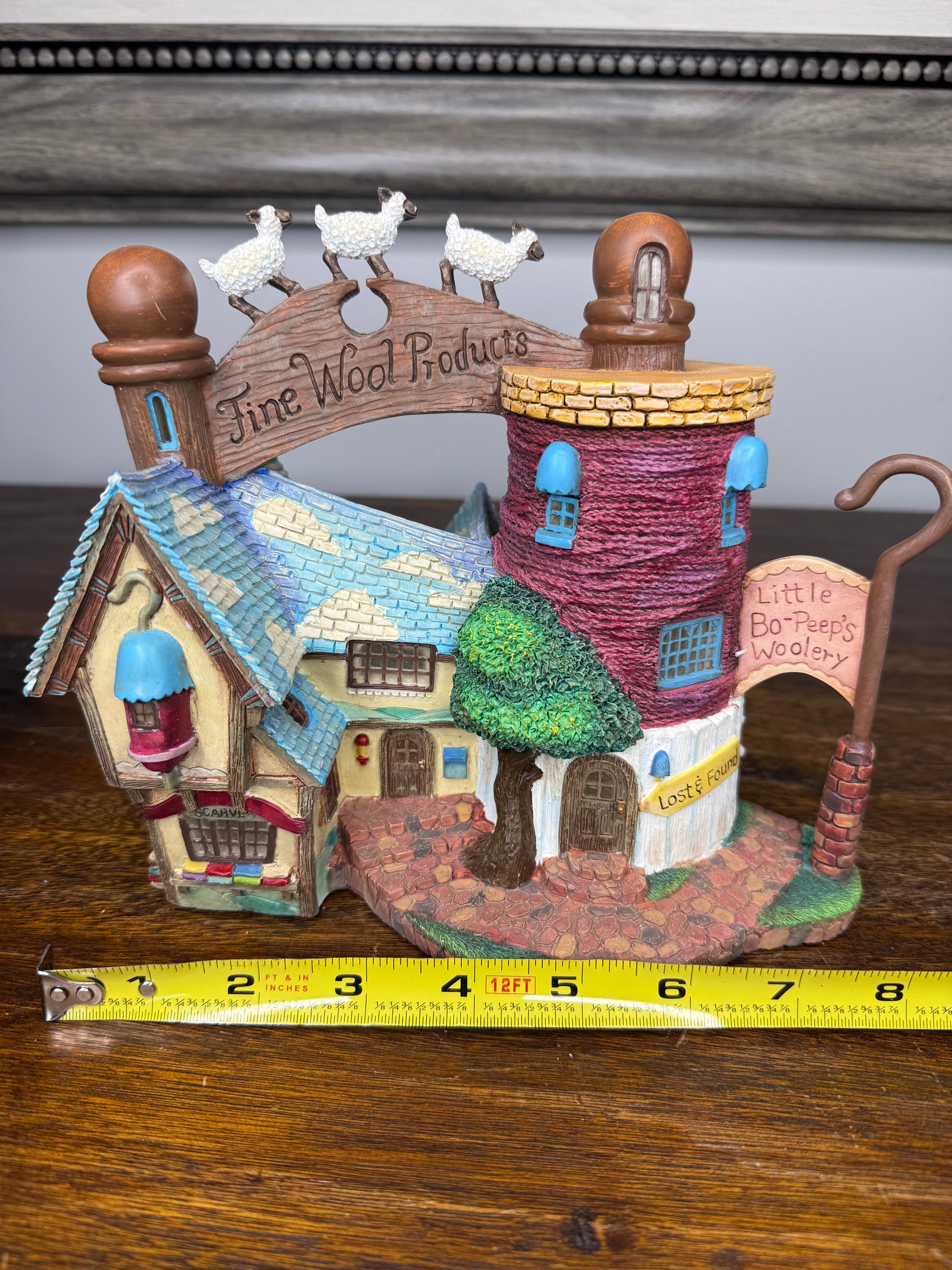 Retired Dept 56 Storybook Village "Little Bo Peep's Woolery" Light Up Building w/Original Box