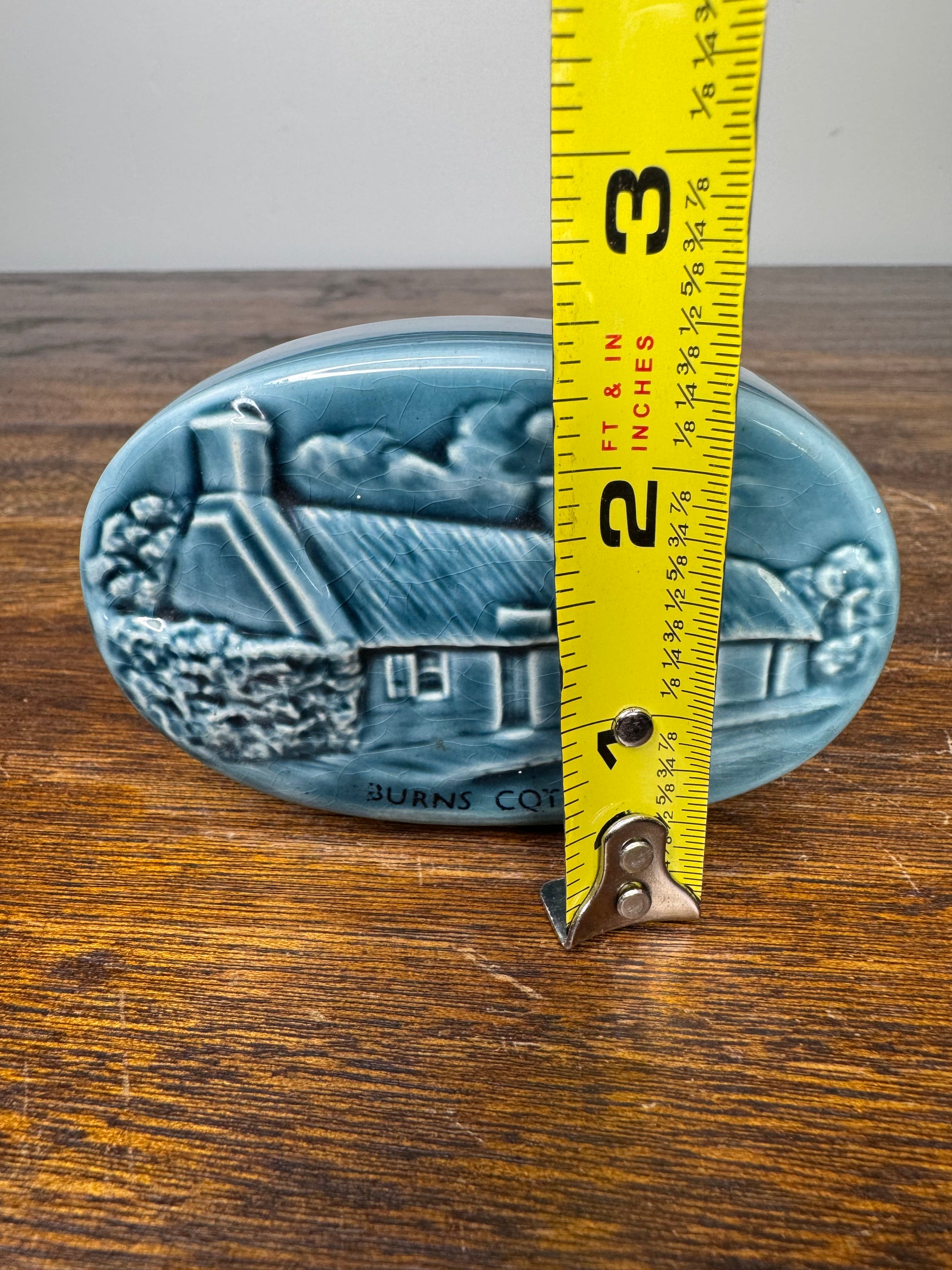 Vintage Small Beneagles Scotch Whisky Decanter w/ Burns Cottage Image