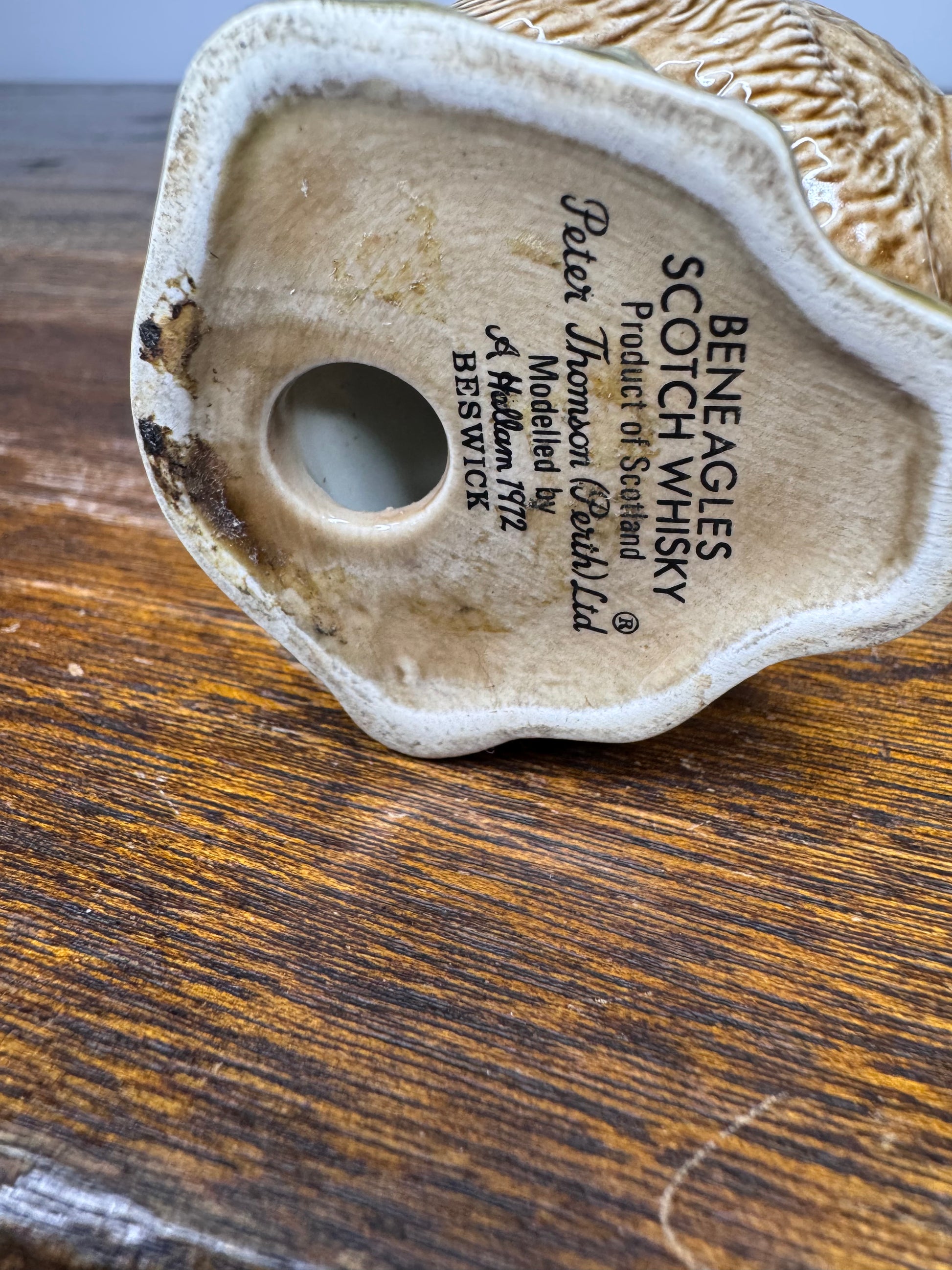 Vintage Collectible Beswick Beneagles Scotch Whisky Decanter "Flying Haggis"