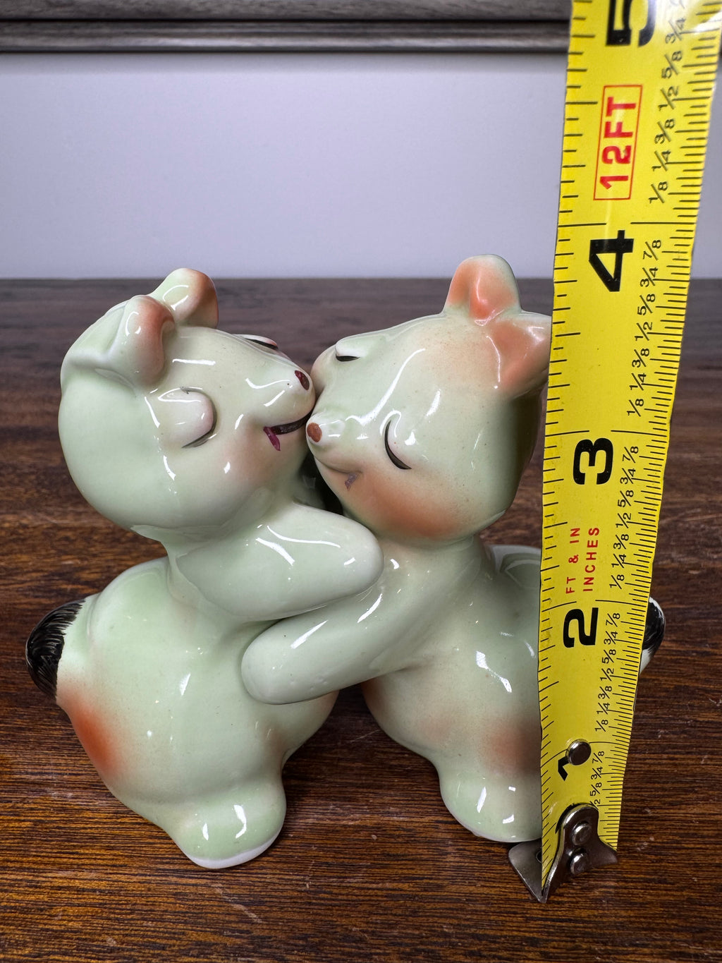 Vintage Van Tellingen Hugging Bunniess Salt and Pepper Shakers