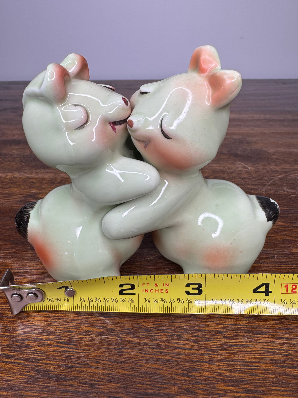 Vintage Van Tellingen Hugging Bunniess Salt and Pepper Shakers