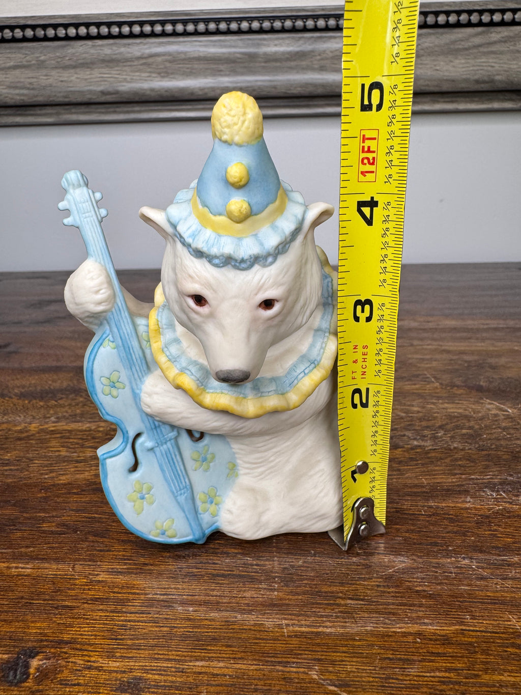 Vintage Cybis Porcelain Polar Bear Playing Cello Figurine