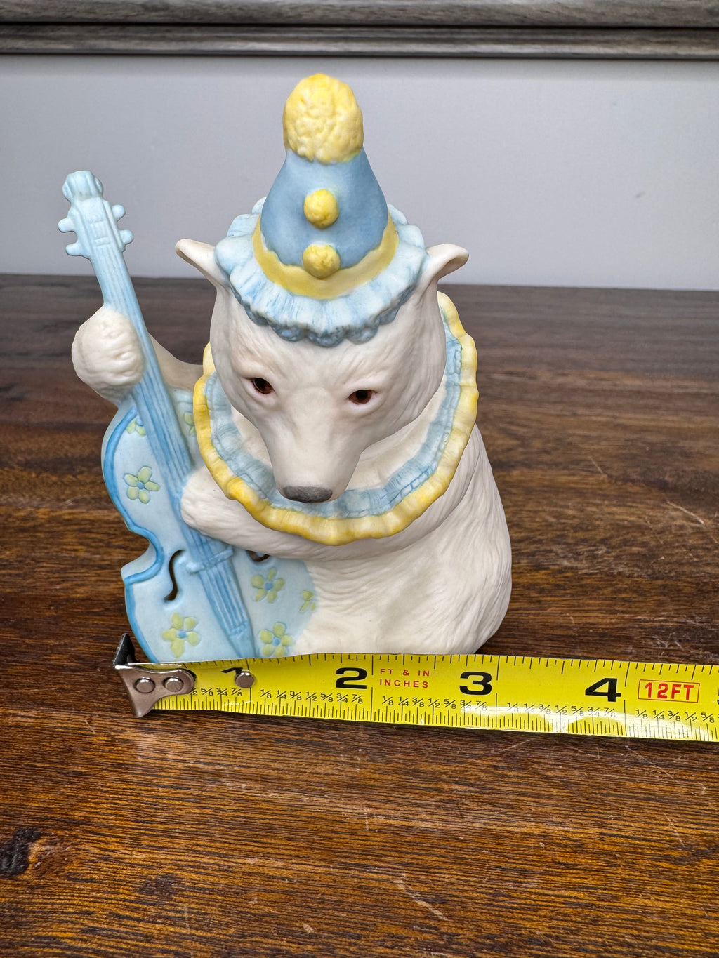 Vintage Cybis Porcelain Polar Bear Playing Cello Figurine