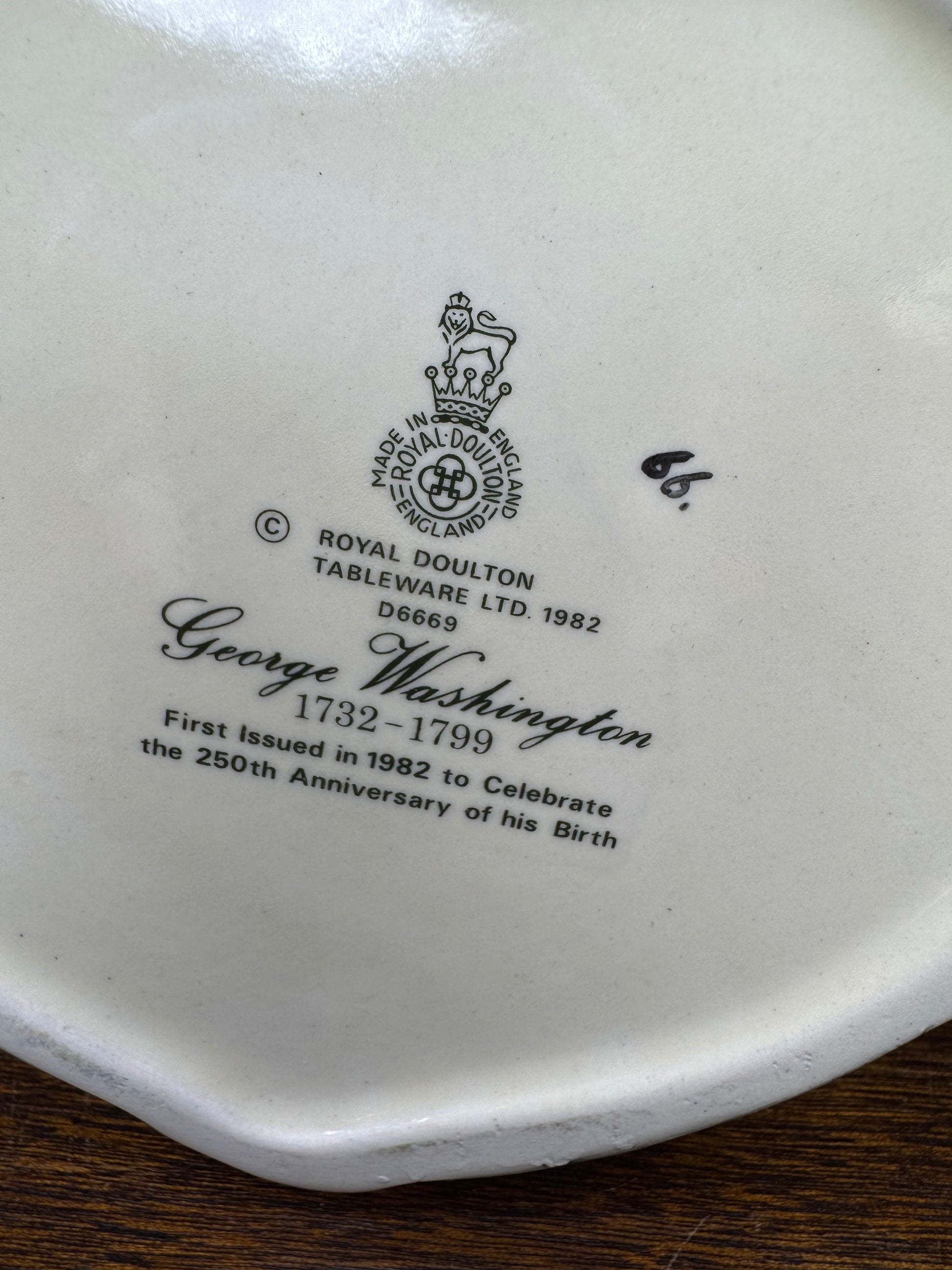 Royal Doulton George Washington Commemorative Toby Jug