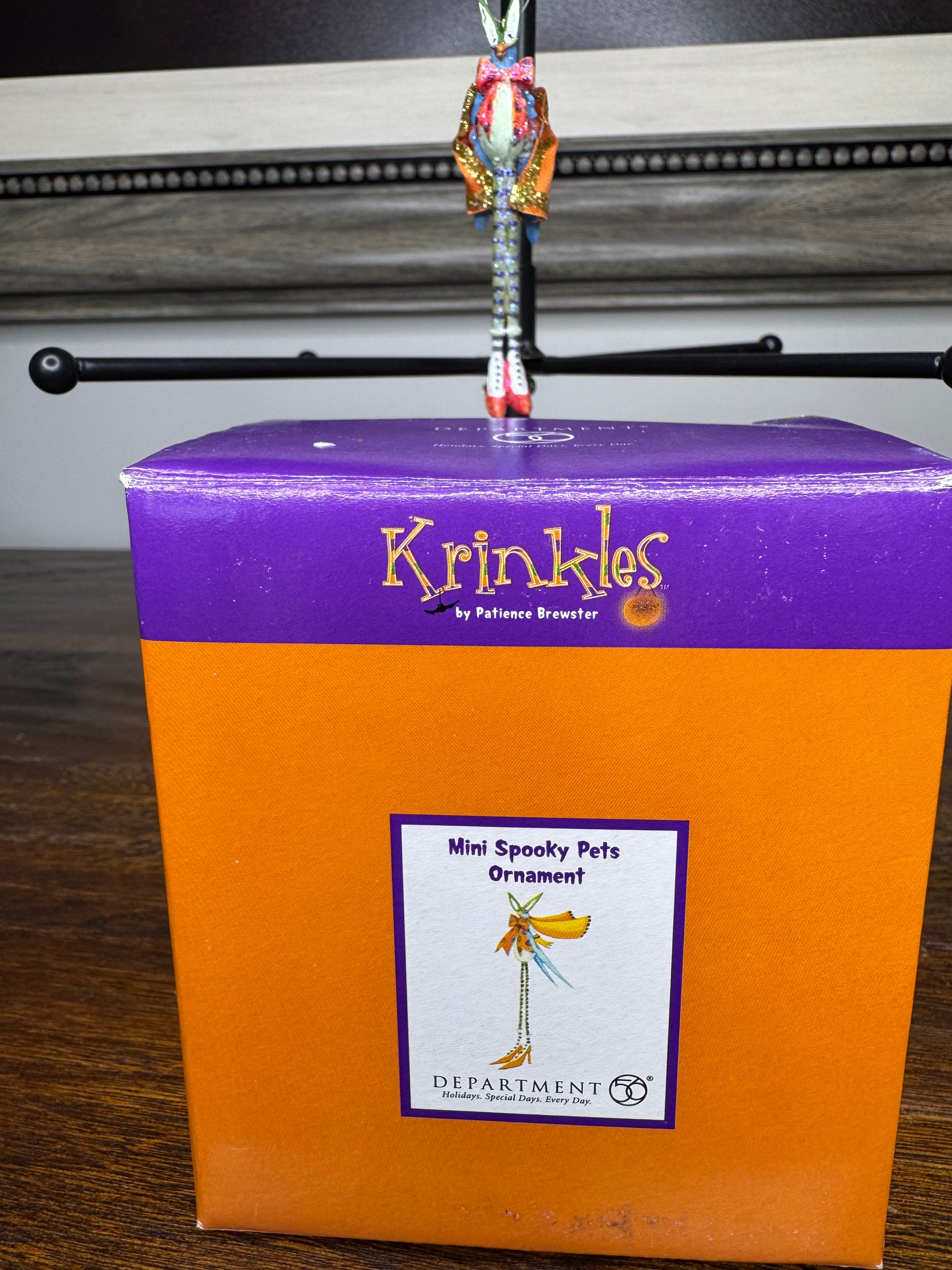 Dept 56 Krinkles Patience Brewster Mini Spooky Pets Bat Ornament w/ Original Box