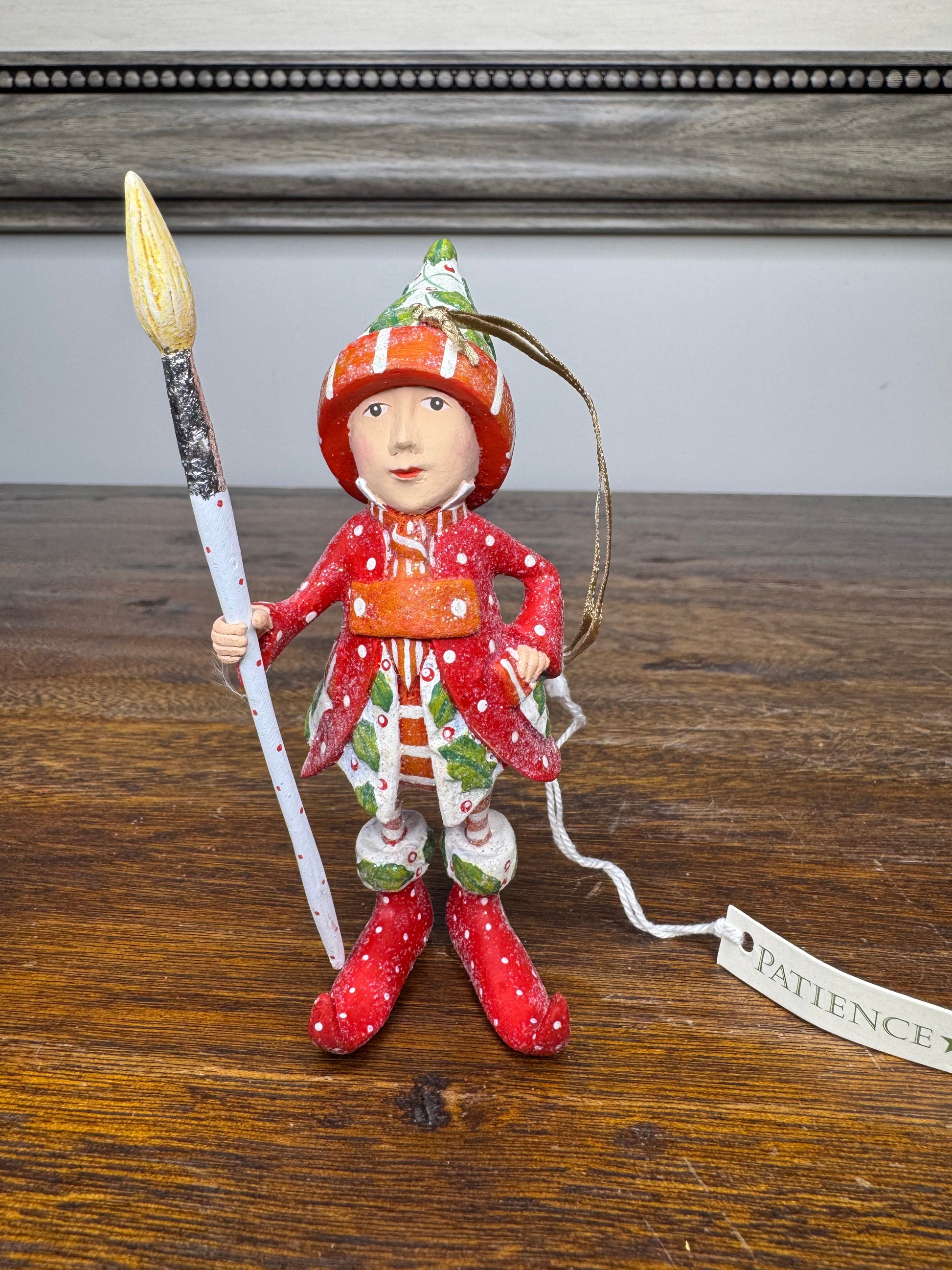 Patience Brewster Vixen's Painter Elf Ornament w/ Original Box