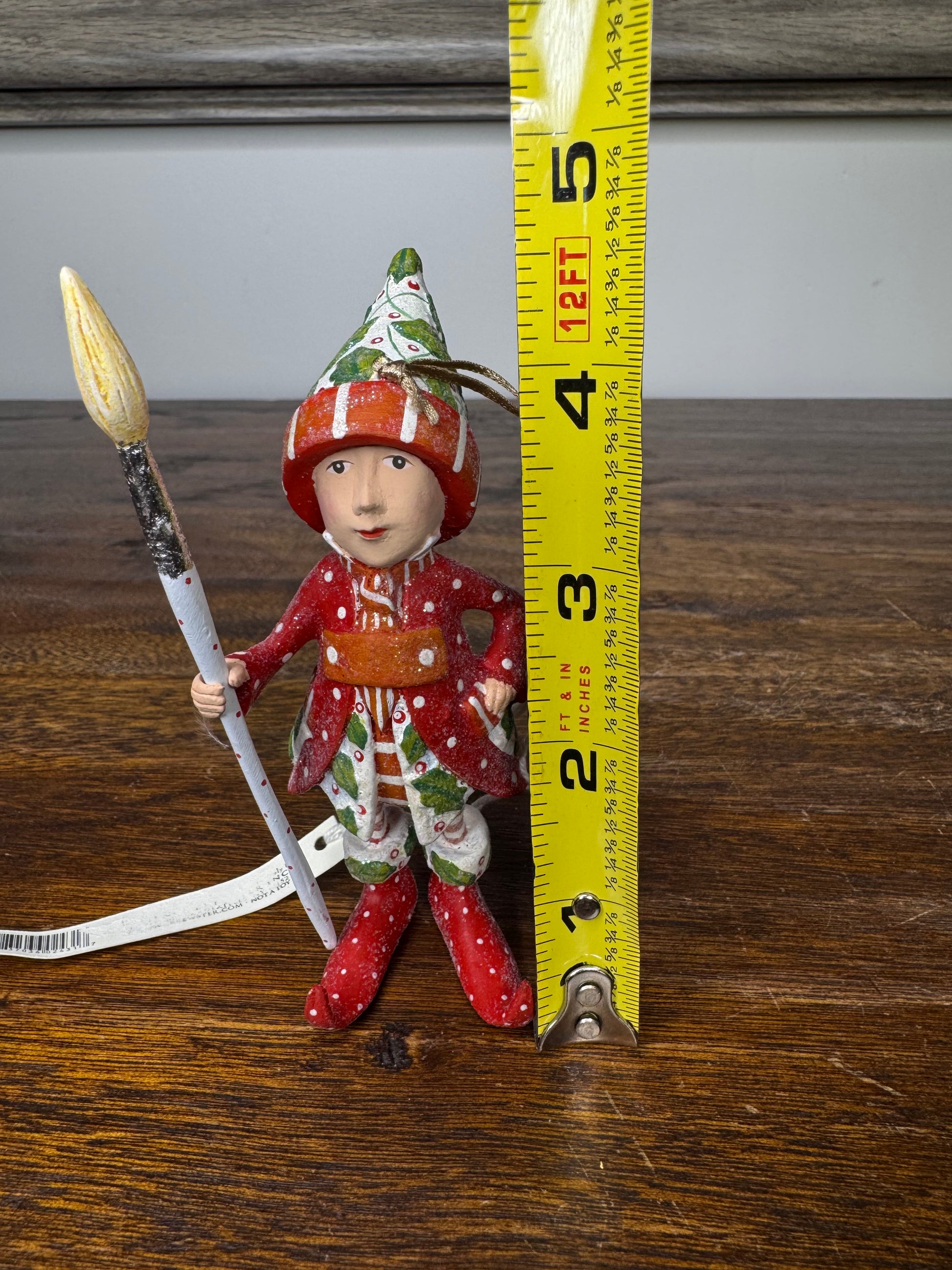 Patience Brewster Vixen's Painter Elf Ornament w/ Original Box