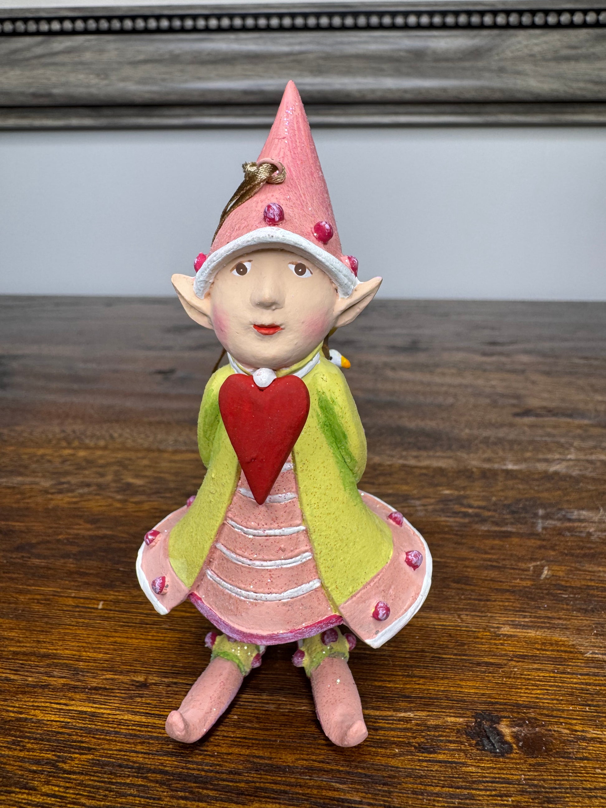 Patience Brewster Dash Away Cupid's Elf ornament w/ Original Box