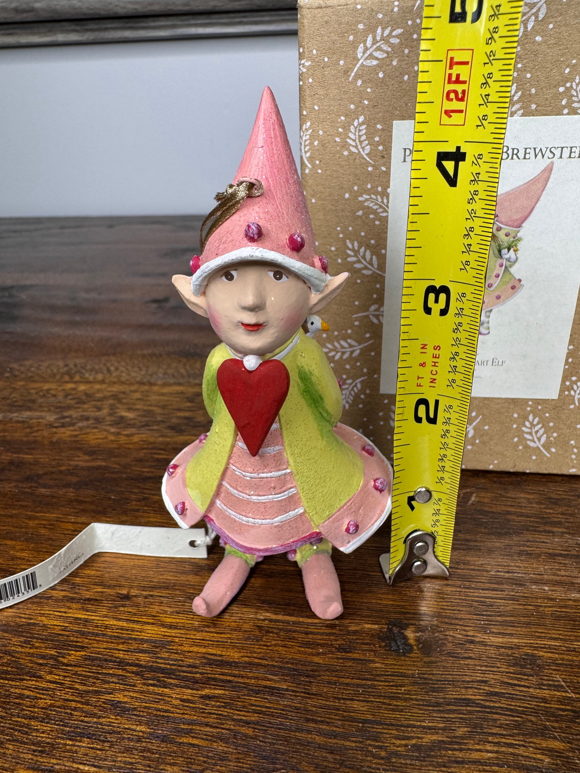 Patience Brewster Dash Away Cupid's Elf ornament w/ Original Box