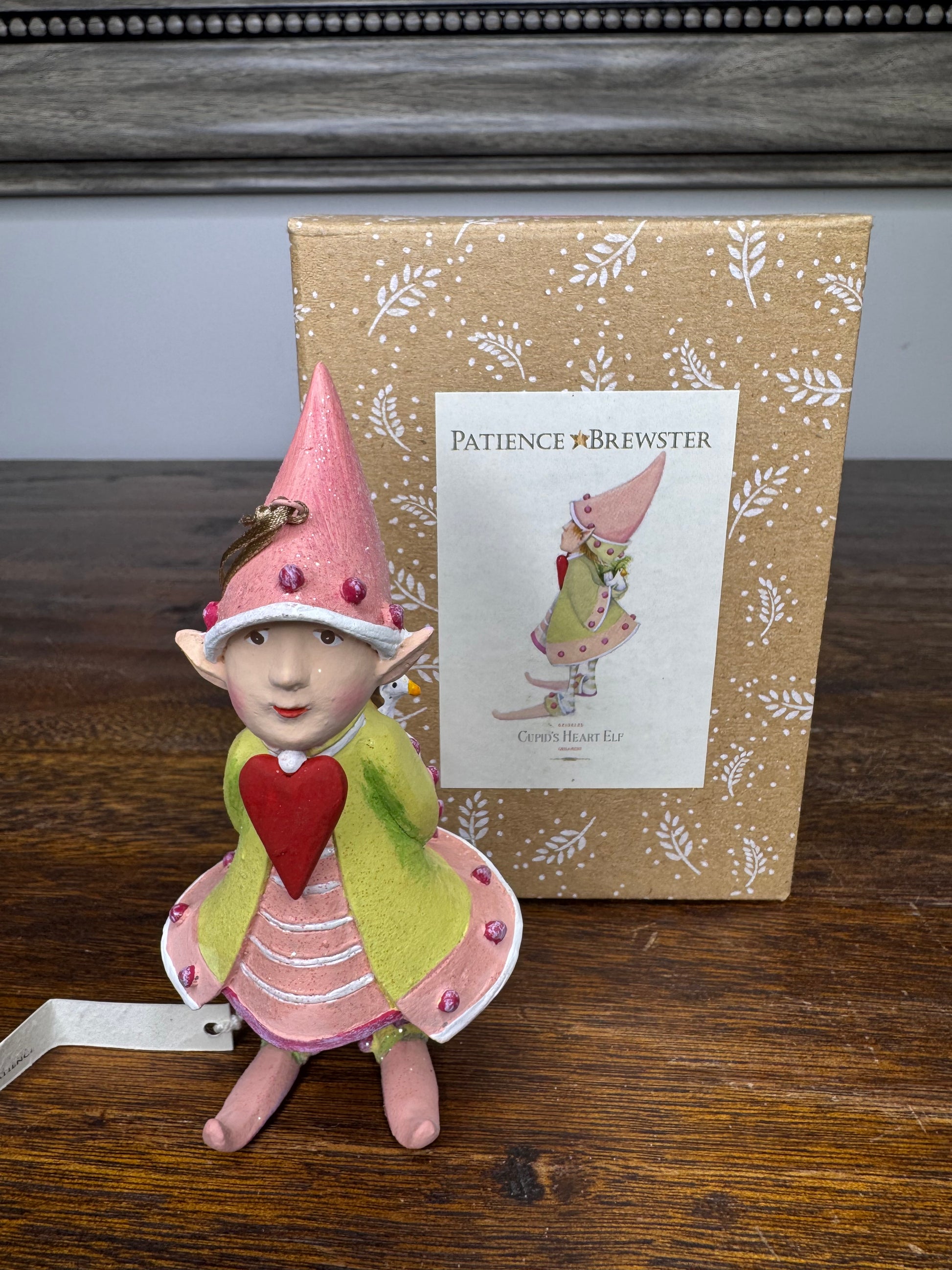 Patience Brewster Dash Away Cupid's Elf ornament w/ Original Box