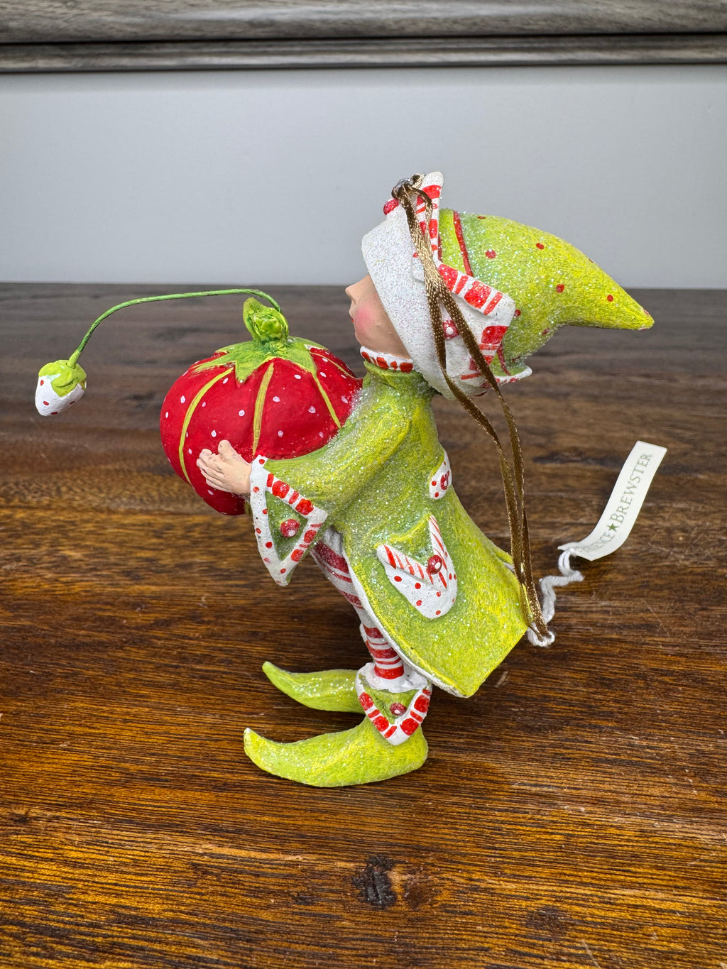 Patience Brewster Dash Away Prancer's Tailor Elf Ornament w/ Original Box