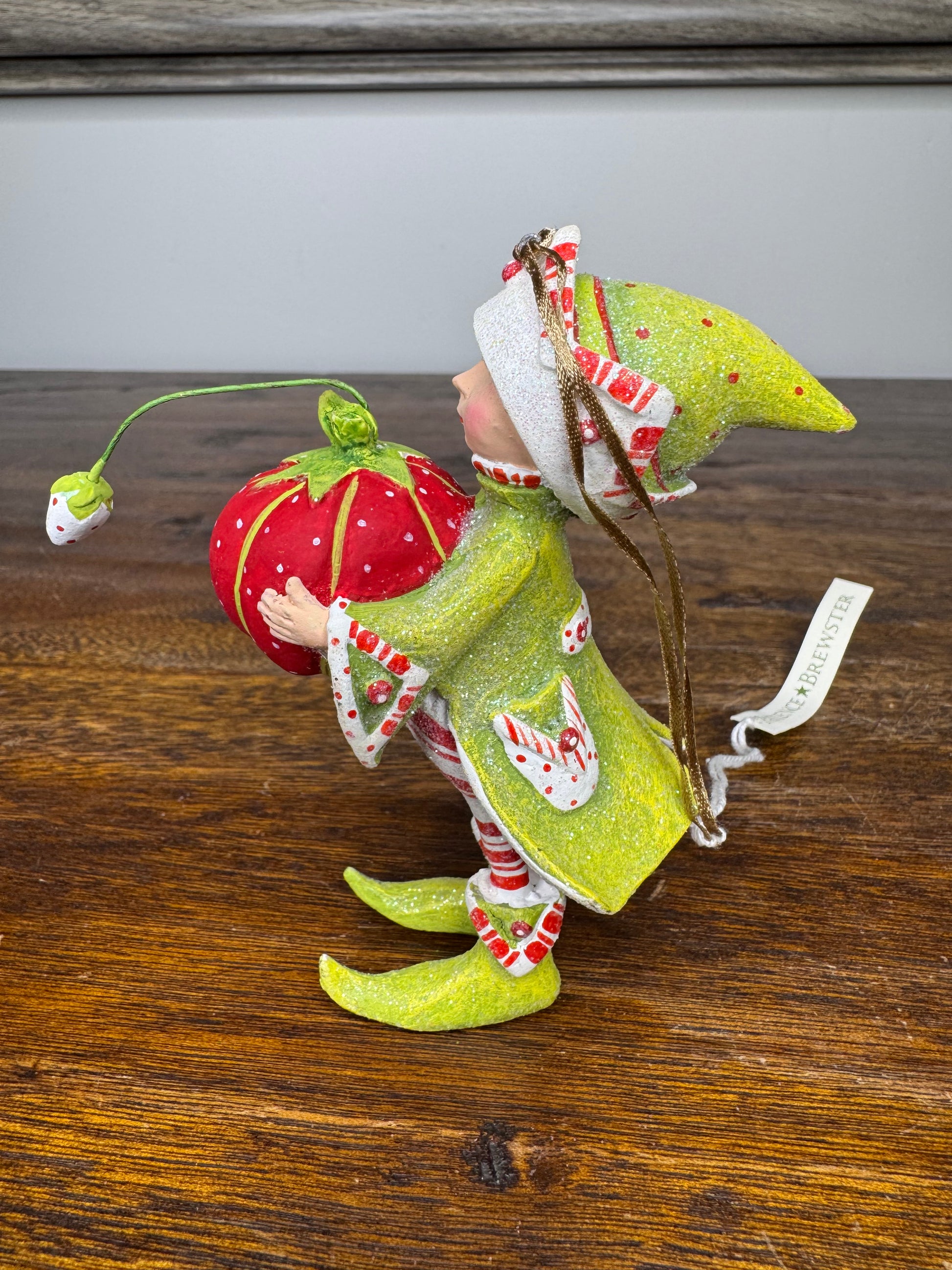Patience Brewster Dash Away Prancer's Tailor Elf Ornament w/ Original Box