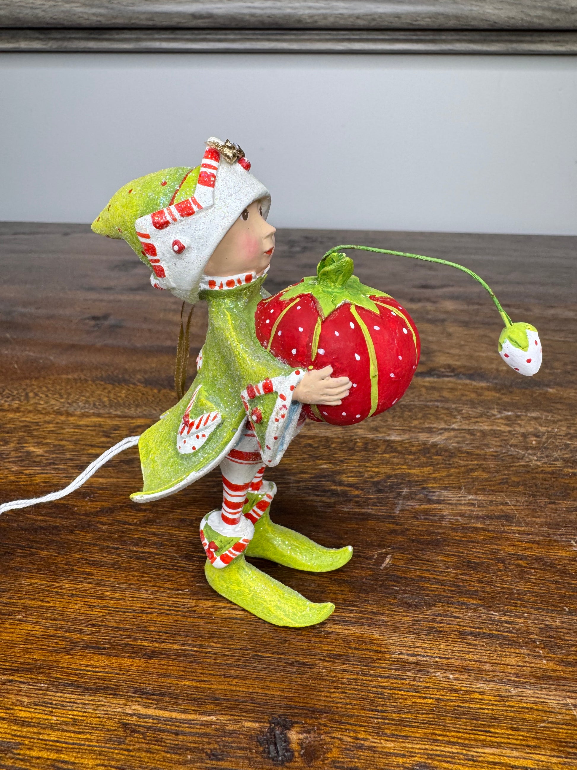 Patience Brewster Dash Away Prancer's Tailor Elf Ornament w/ Original Box
