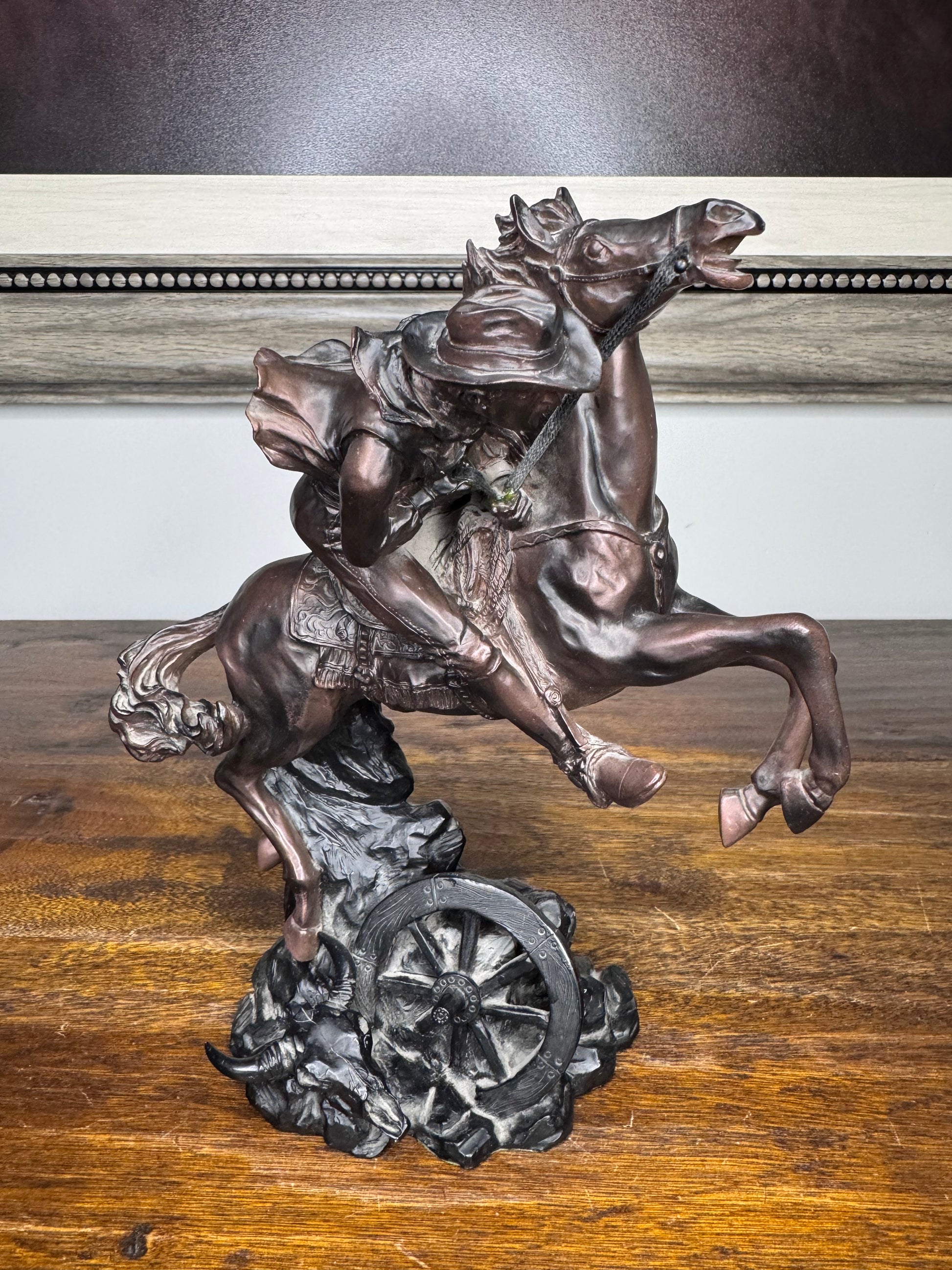 Vintage American Legacy Collection Bronco Rodeo "Hell Bent For Leather" Western Figurine