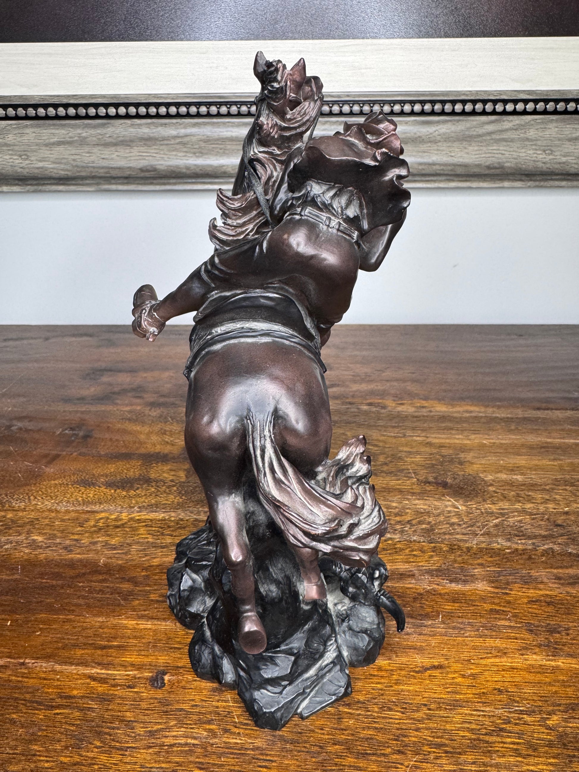 Vintage American Legacy Collection Bronco Rodeo "Hell Bent For Leather" Western Figurine