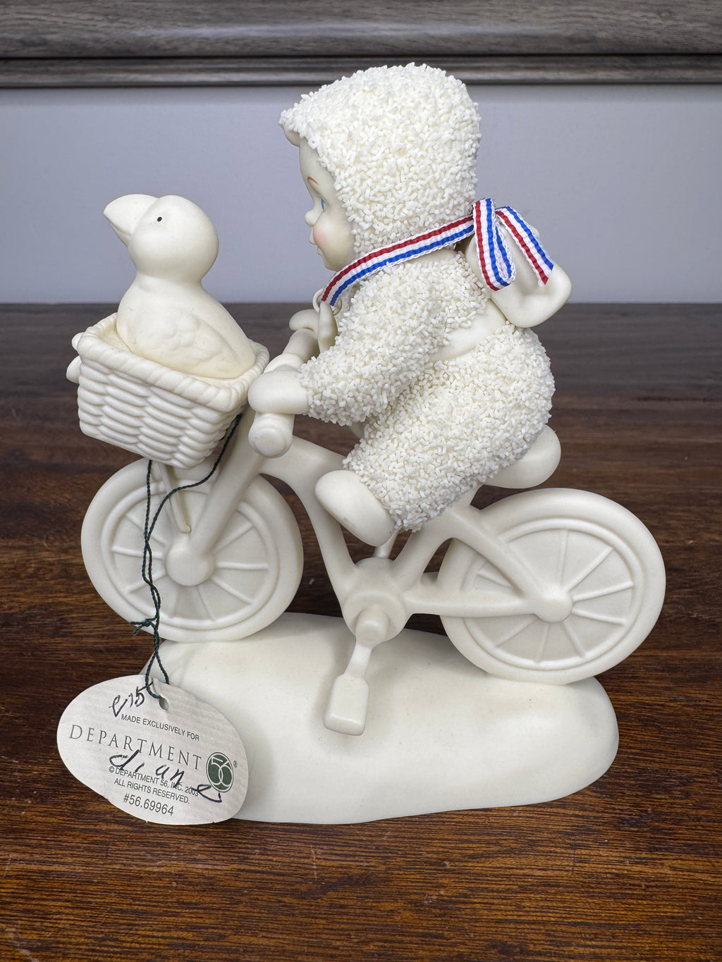 Retired Dept 56 Snowbabies "My First Wheels" Figurine