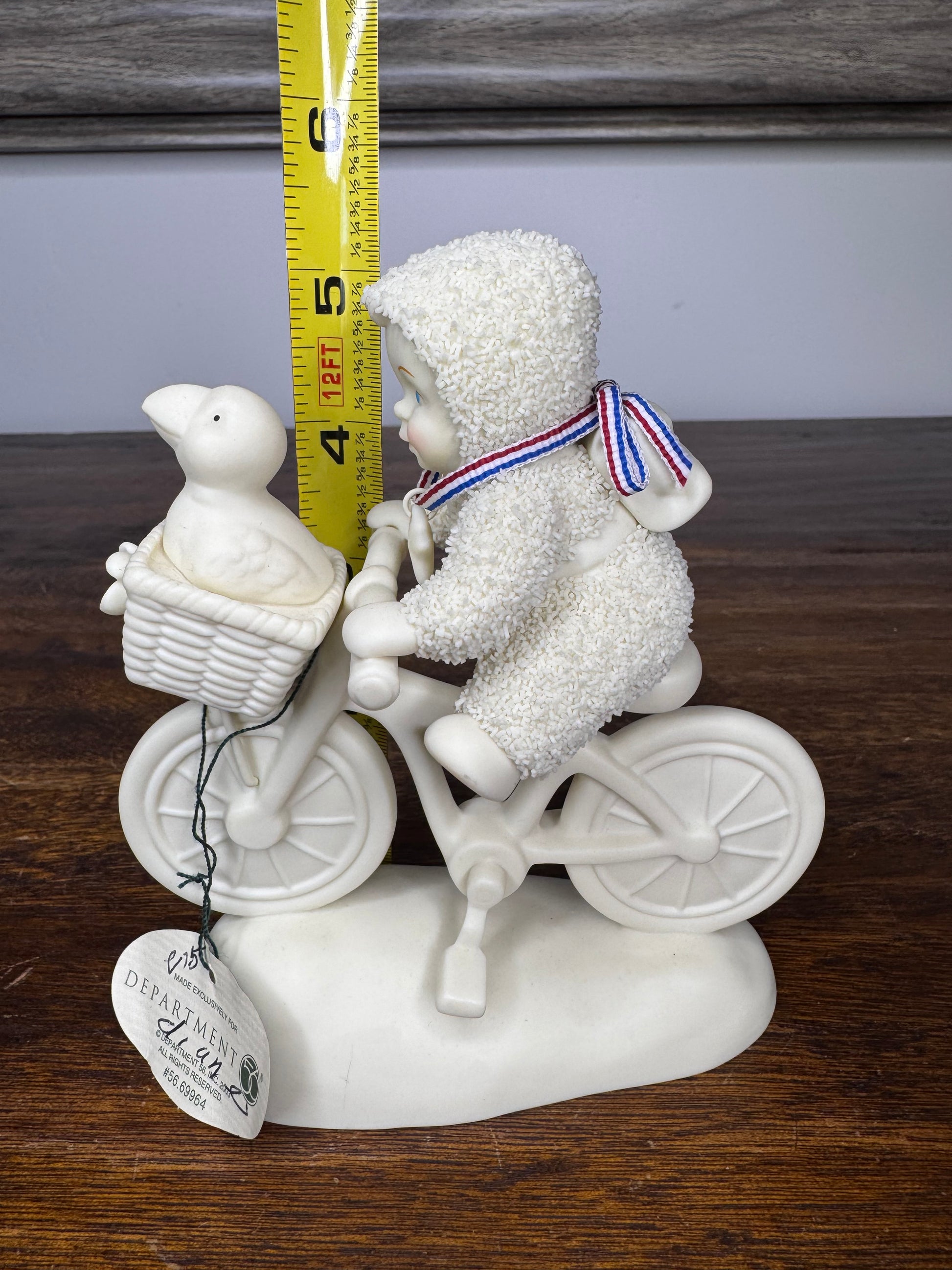 Retired Dept 56 Snowbabies "My First Wheels" Figurine