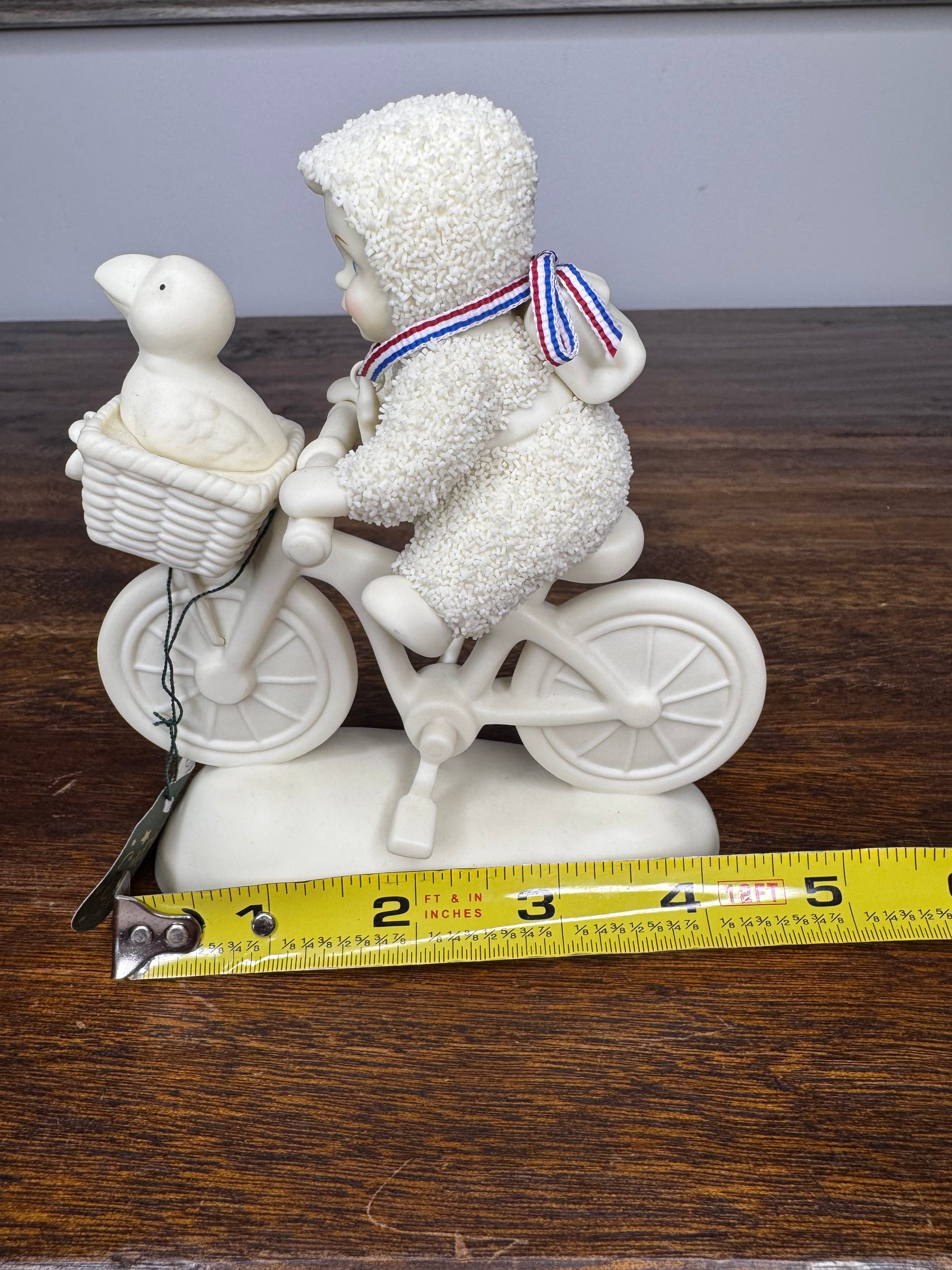 Retired Dept 56 Snowbabies "My First Wheels" Figurine