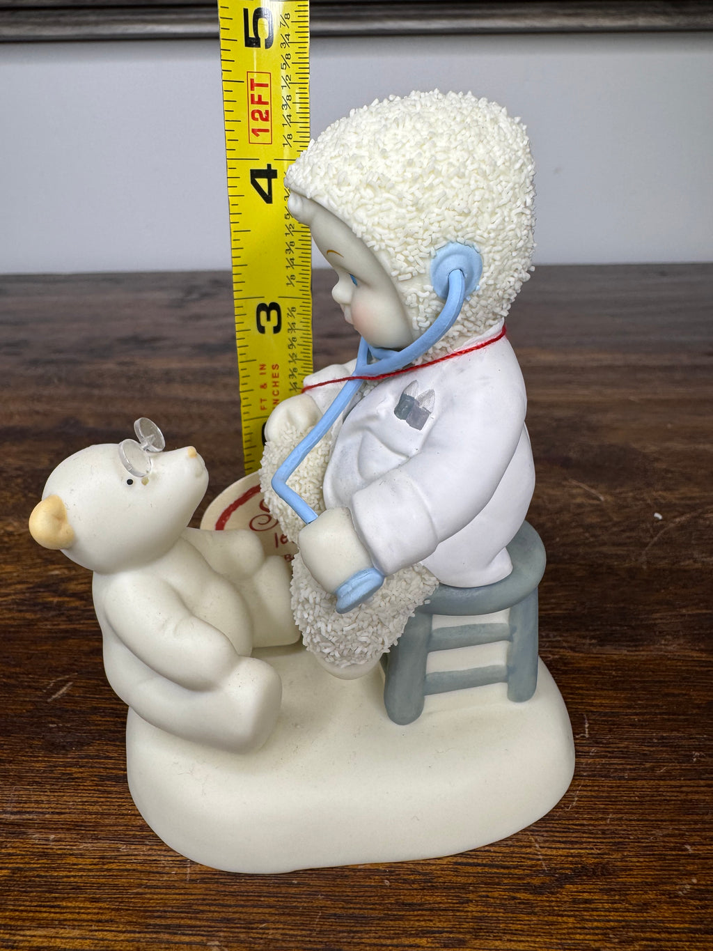 Retired Dept 56 Snowbabies Let's Pretend- Bearly A Boo-Boo Figurine