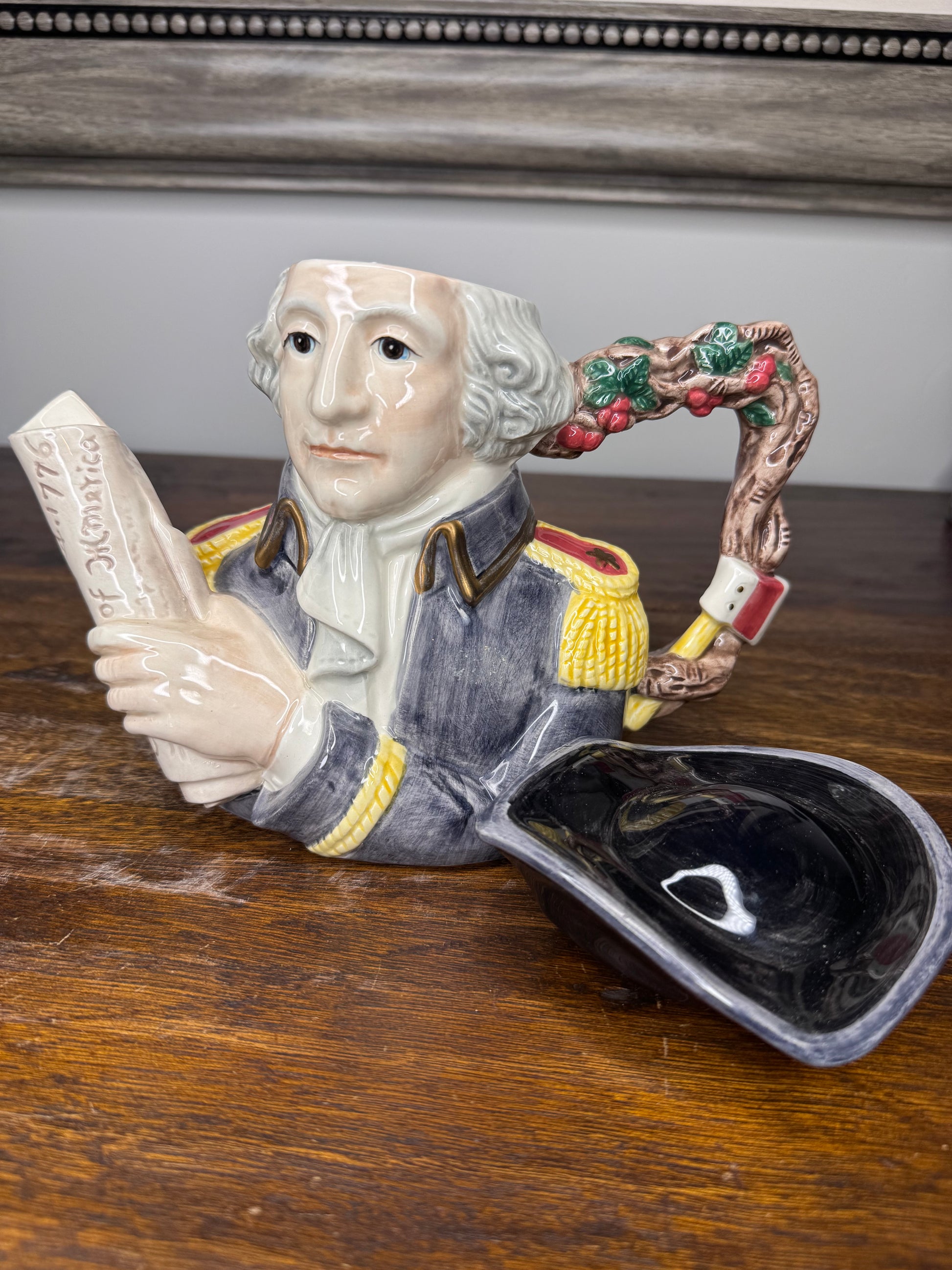 1993 Fitz and Floyd Figures from History George Washington Teapot