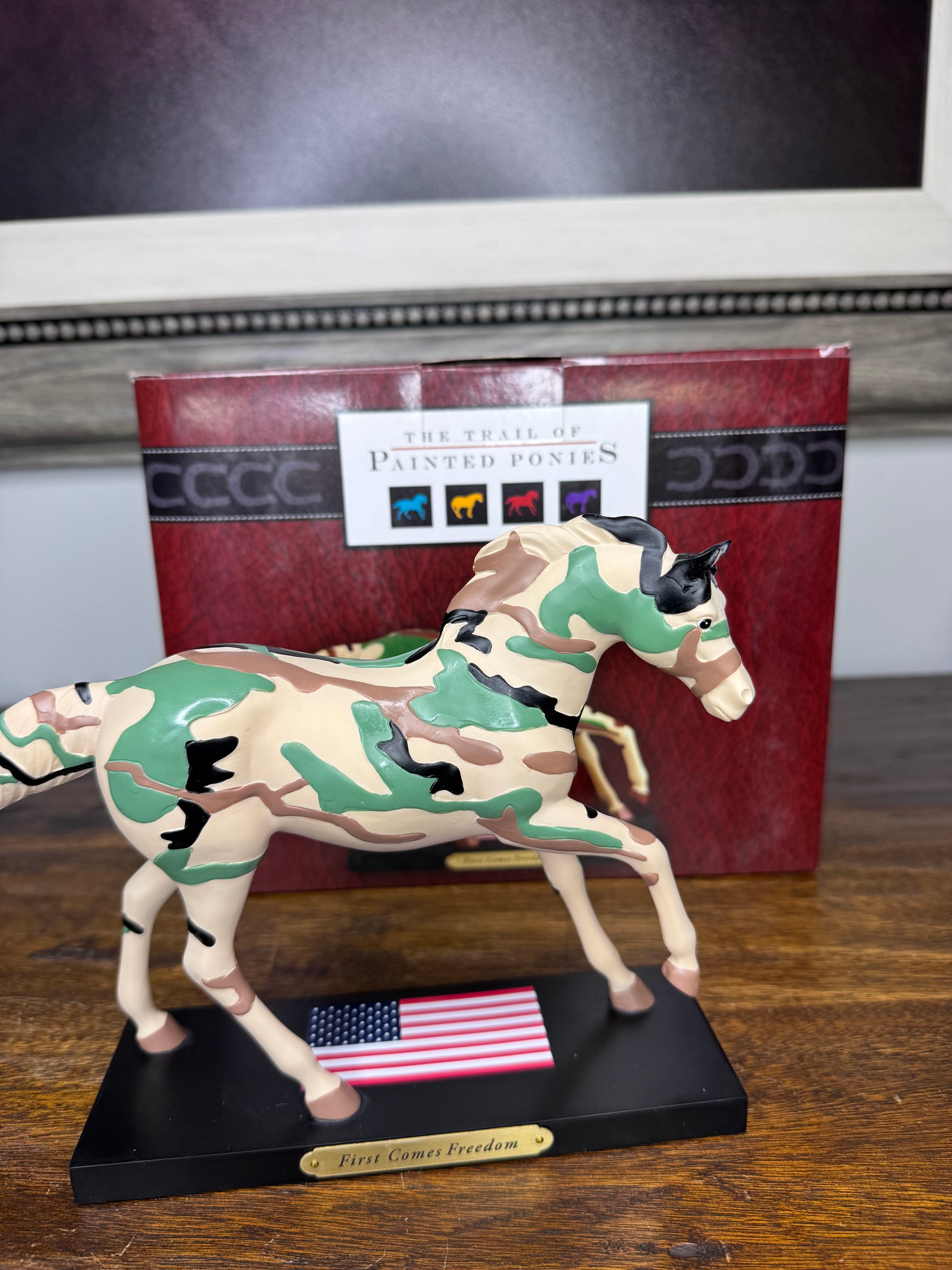 New 2013 Trail of Painted Ponies "First Comes Freedom" 1E w/ Original Box