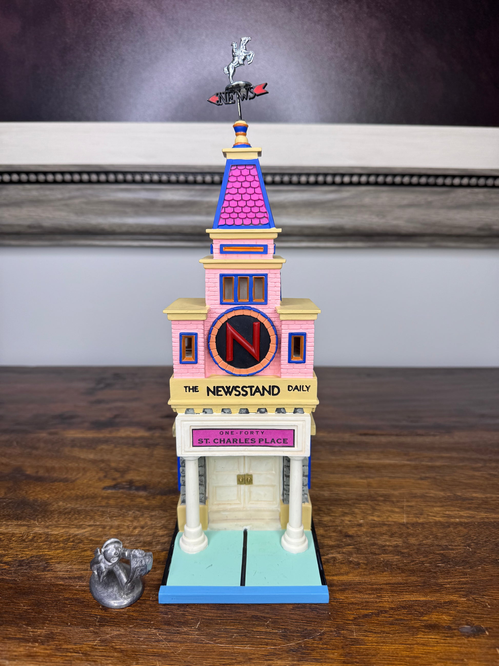 Dept 56 Newstand Daily Monopoly Village Light Up Building *READ FULL DESCRIPTION*