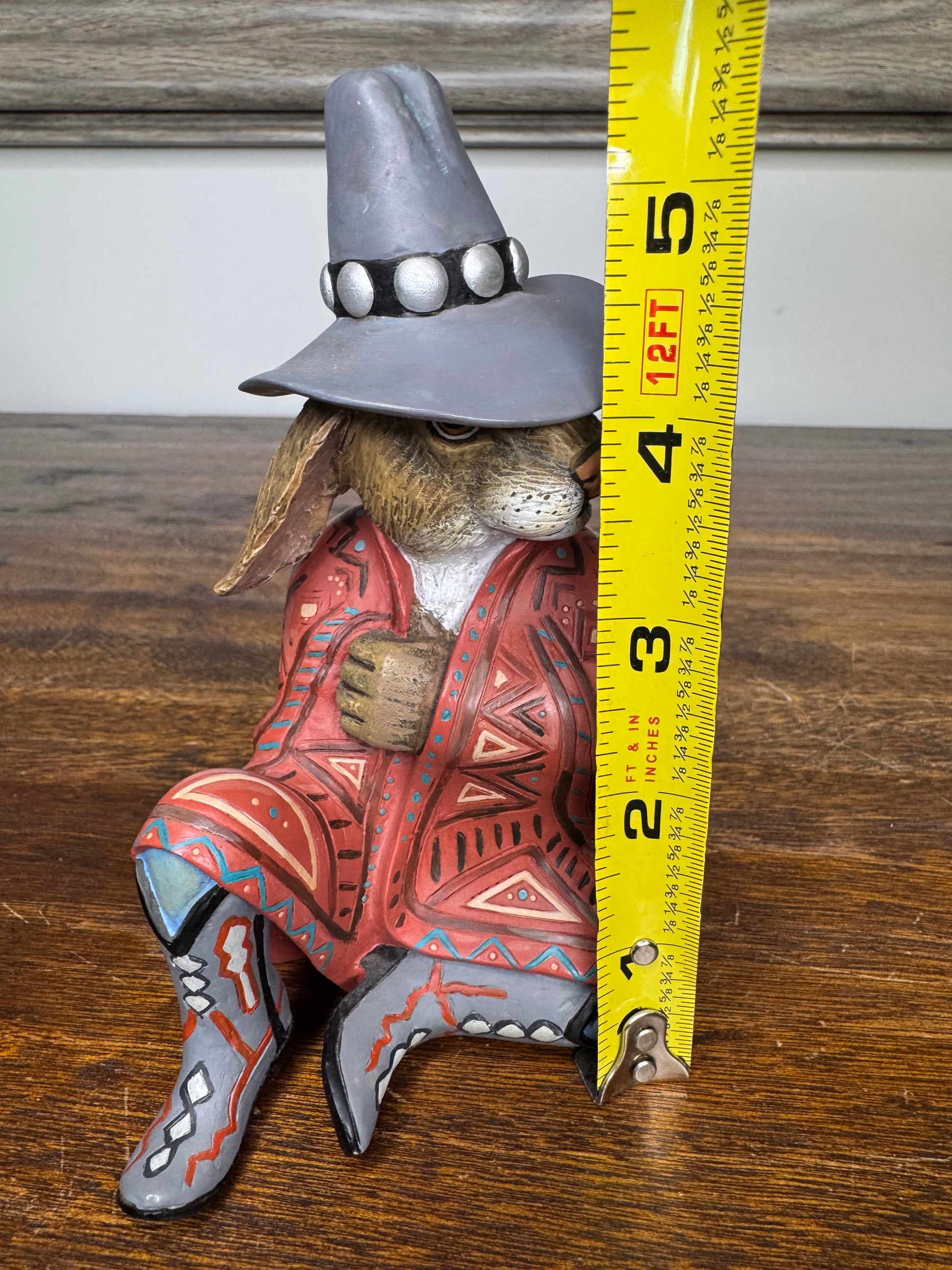 Signed Robert Shields Rabbit Trader Trickster Figurine 6"